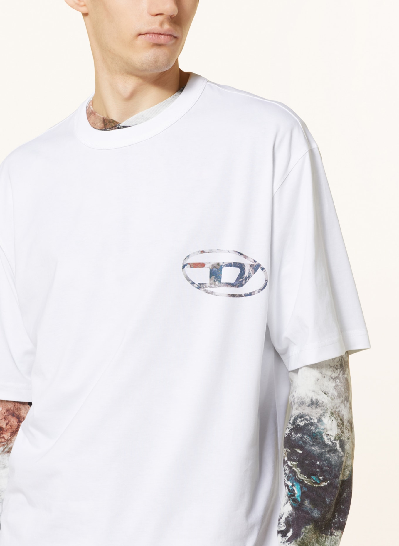 DIESEL T-shirt T-WASH-L6, Color: WHITE (Image 4)