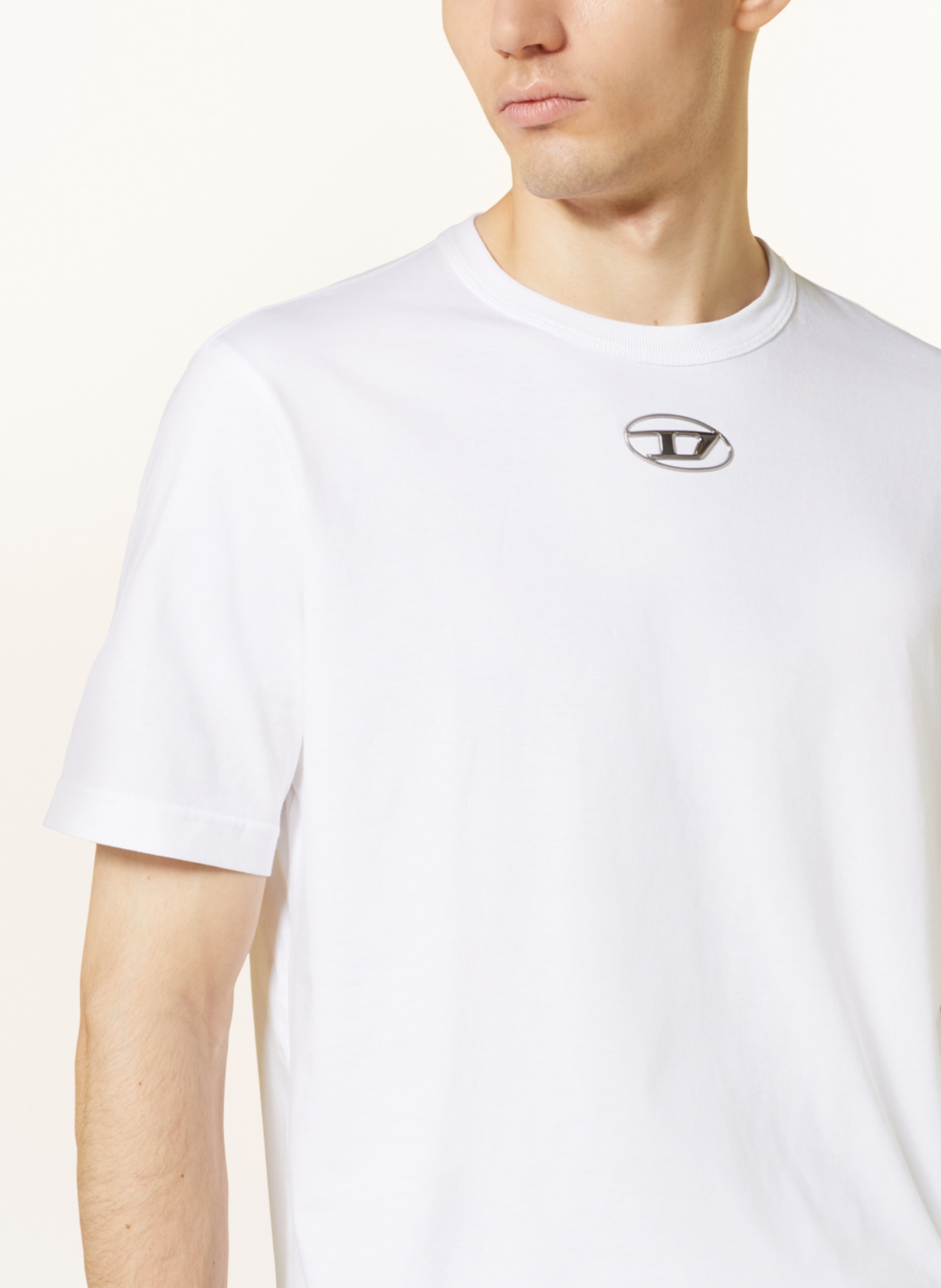 DIESEL T-shirt T-JUST-OD, Color: WHITE (Image 4)