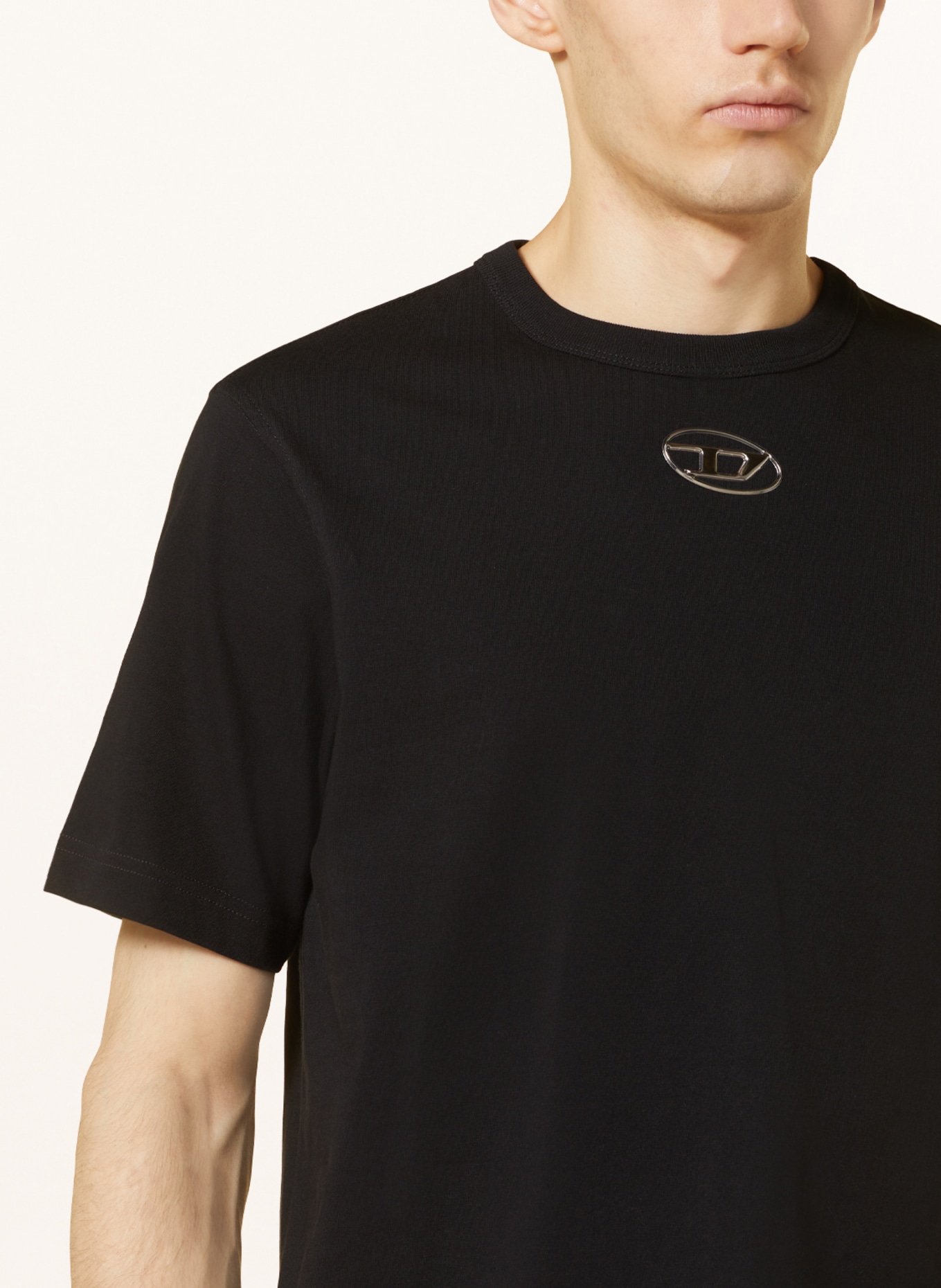DIESEL T-shirt T-JUST-OD, Color: BLACK (Image 4)