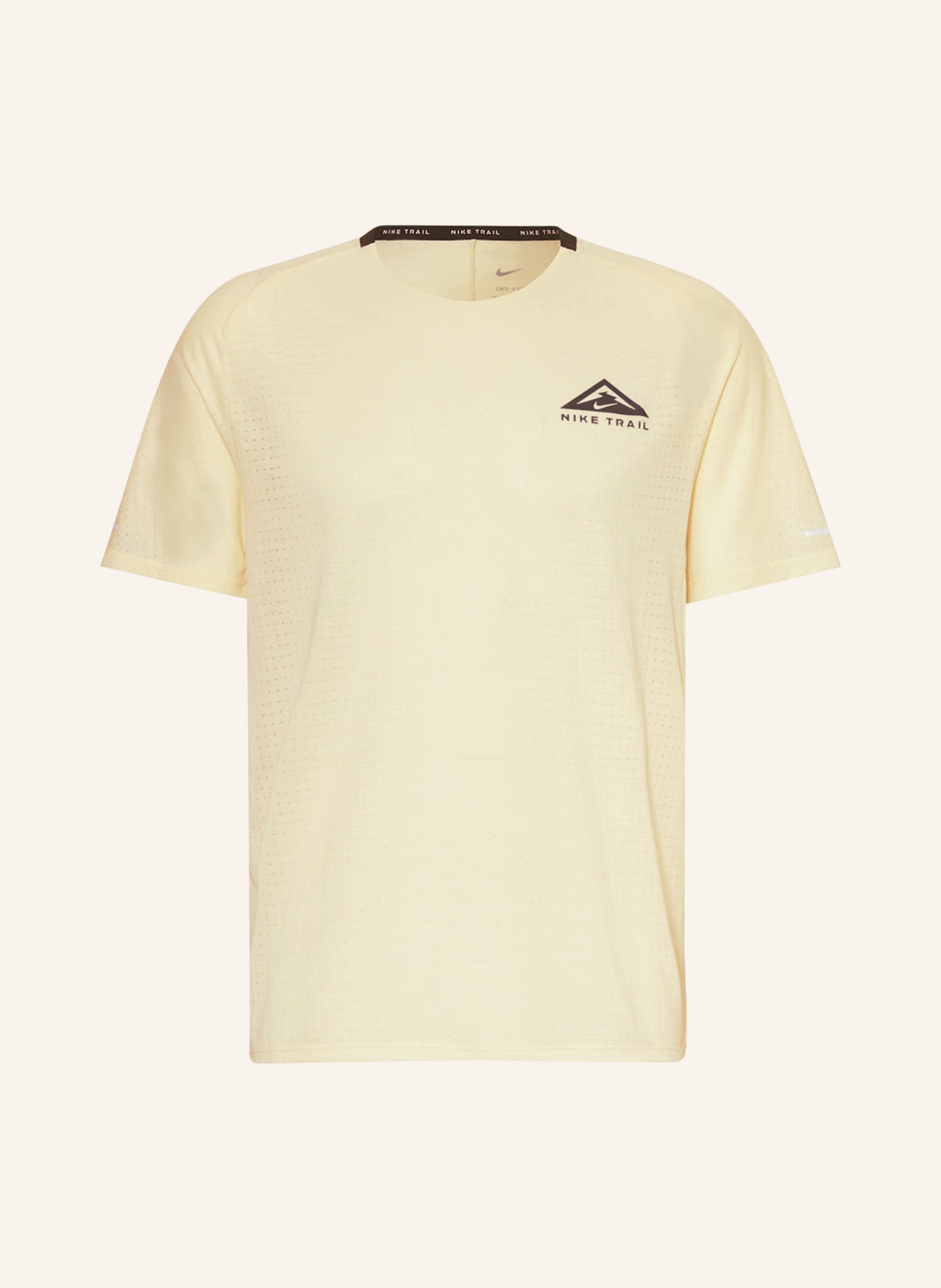 Nike Running shirt DRI-FIT TRAIL SOLAR CHASE, Color: LIGHT YELLOW (Image 1)