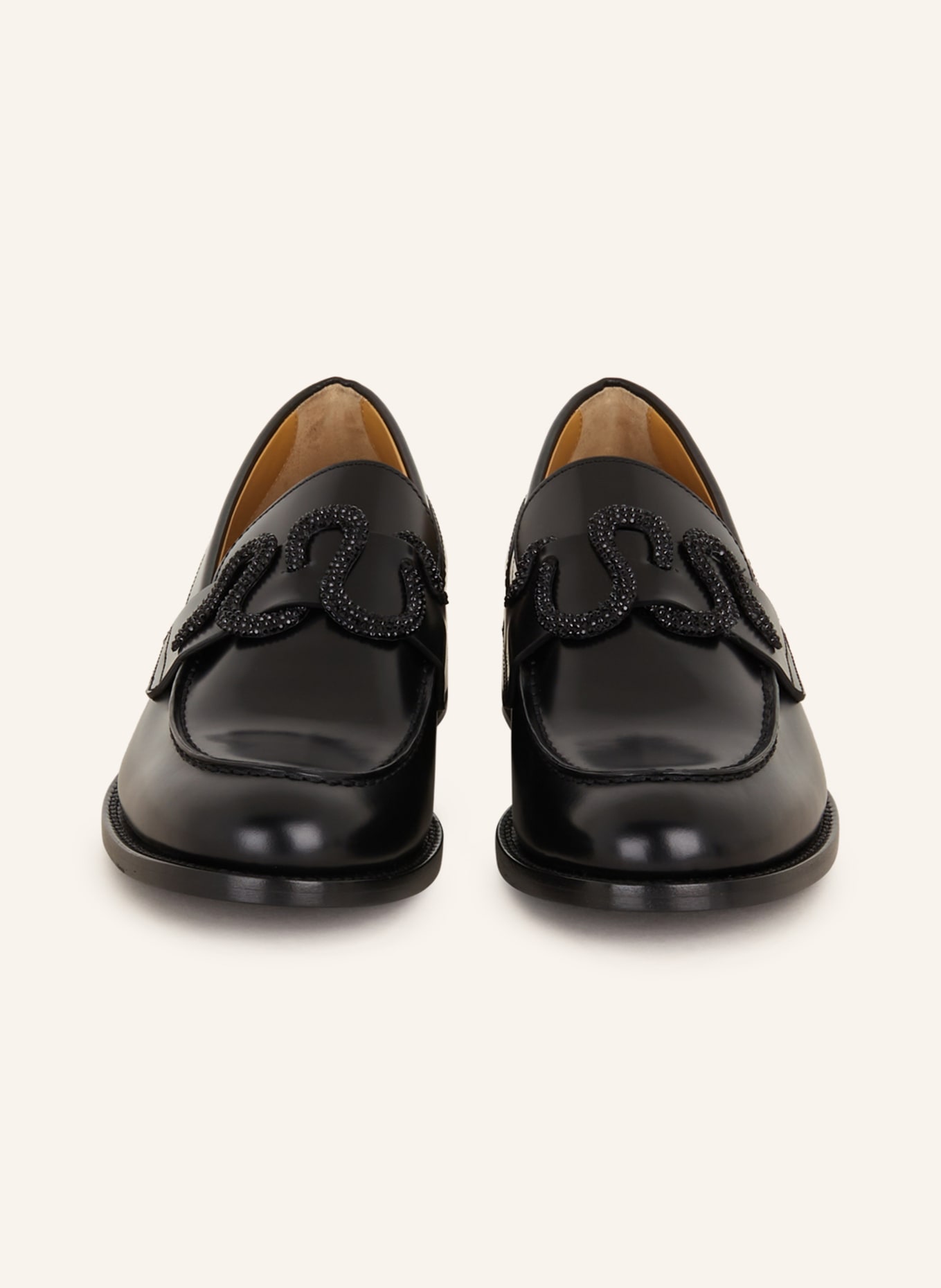 RENE CAOVILLA Loafers with decorative gems, Color: BLACK (Image 3)