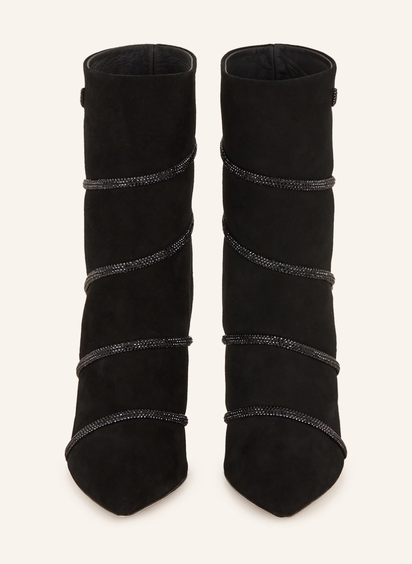 RENE CAOVILLA Kotníčkové boty s ozdobnými kamínky, Barva: ČERNÁ (Obrázek 3)