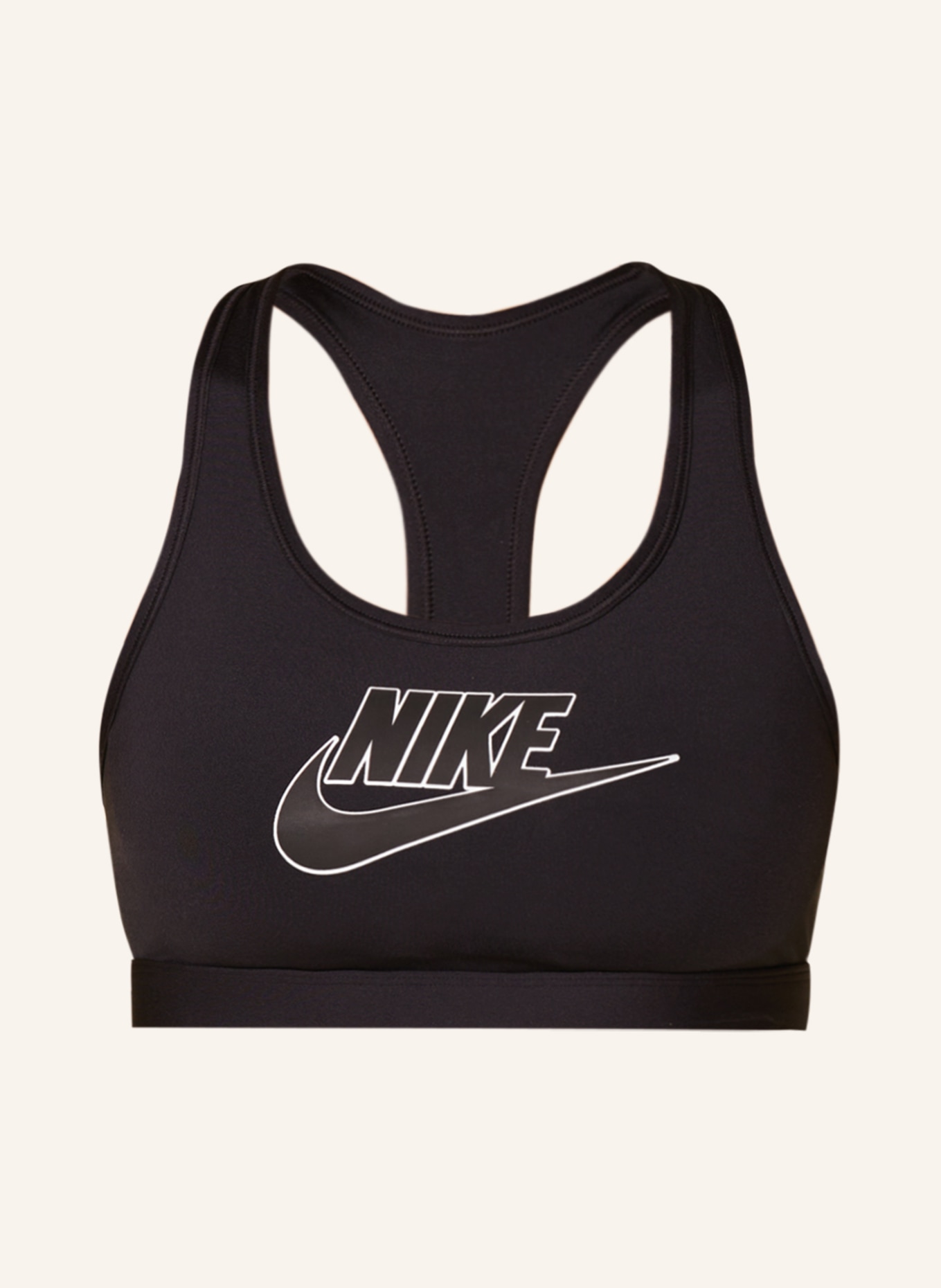 Nike Sports bra SWOOSH, Color: BLACK/ WHITE (Image 1)