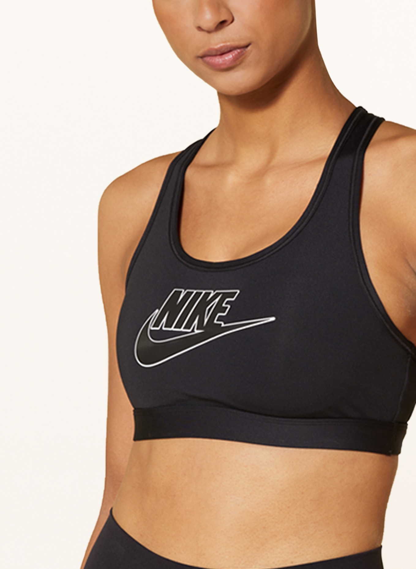 Nike Sports bra SWOOSH, Color: BLACK/ WHITE (Image 4)