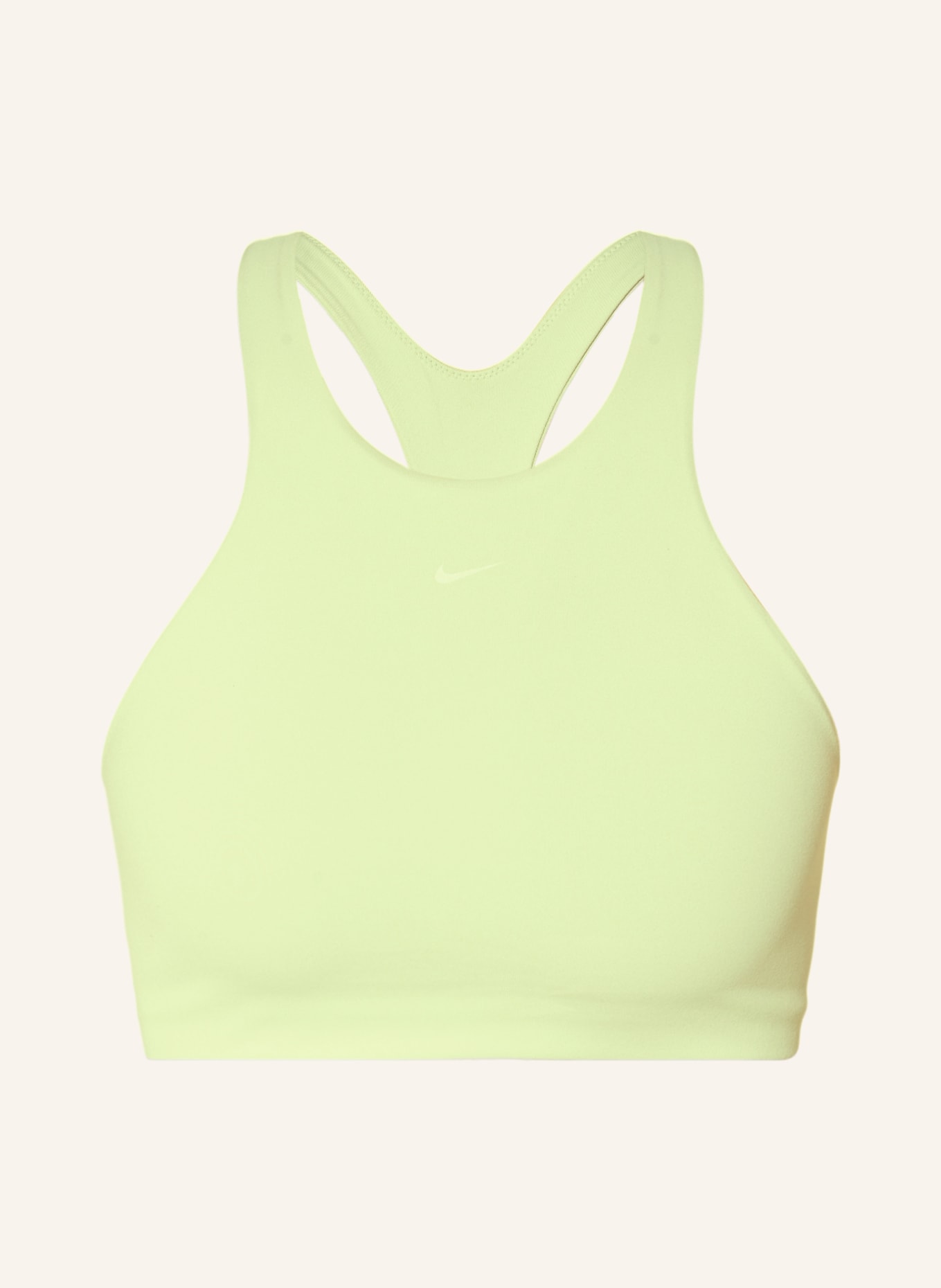 Buy Nike Lime Green Medium Swoosh Support Sports Bra from Next Luxembourg
