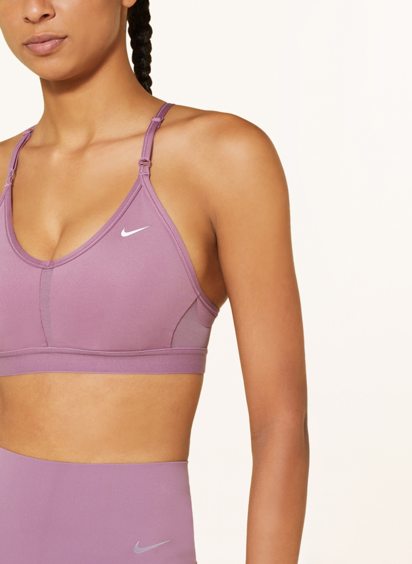 Nike Sports bra INDY with mesh, Color: DUSKY PINK (Image 4)