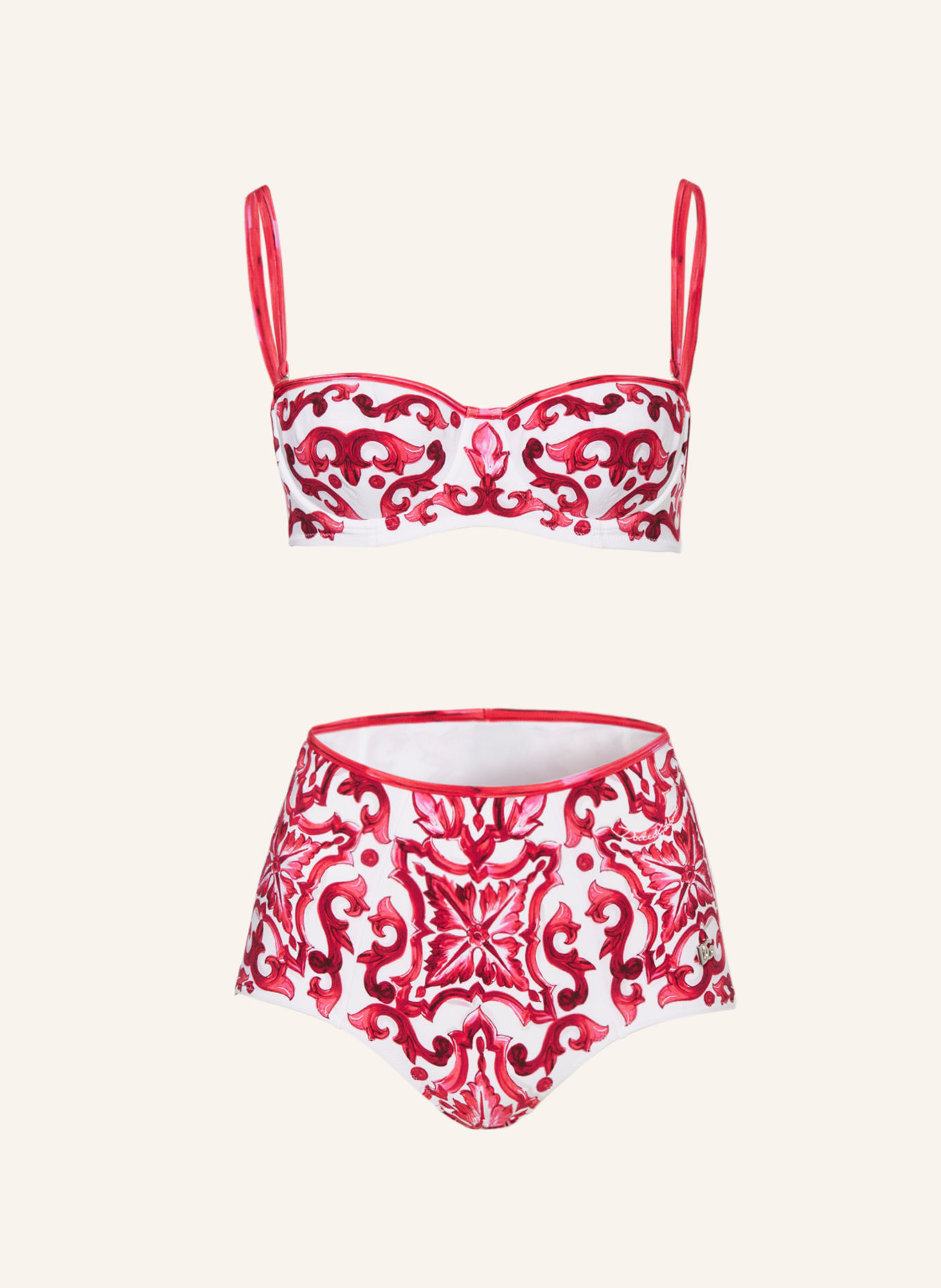 DOLCE & GABBANA Underwired bikini, Color: FUCHSIA/ WHITE (Image 1)