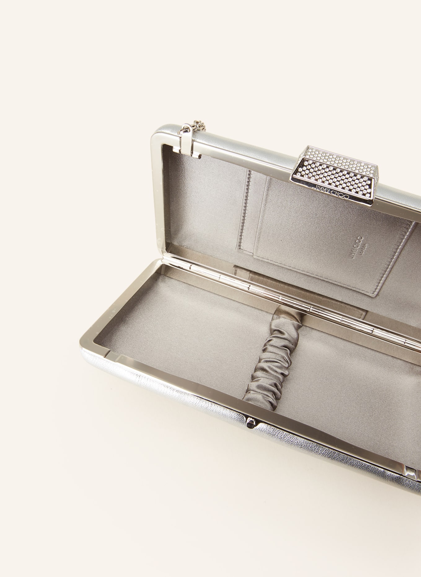 Jimmy choo silver clutch 2025