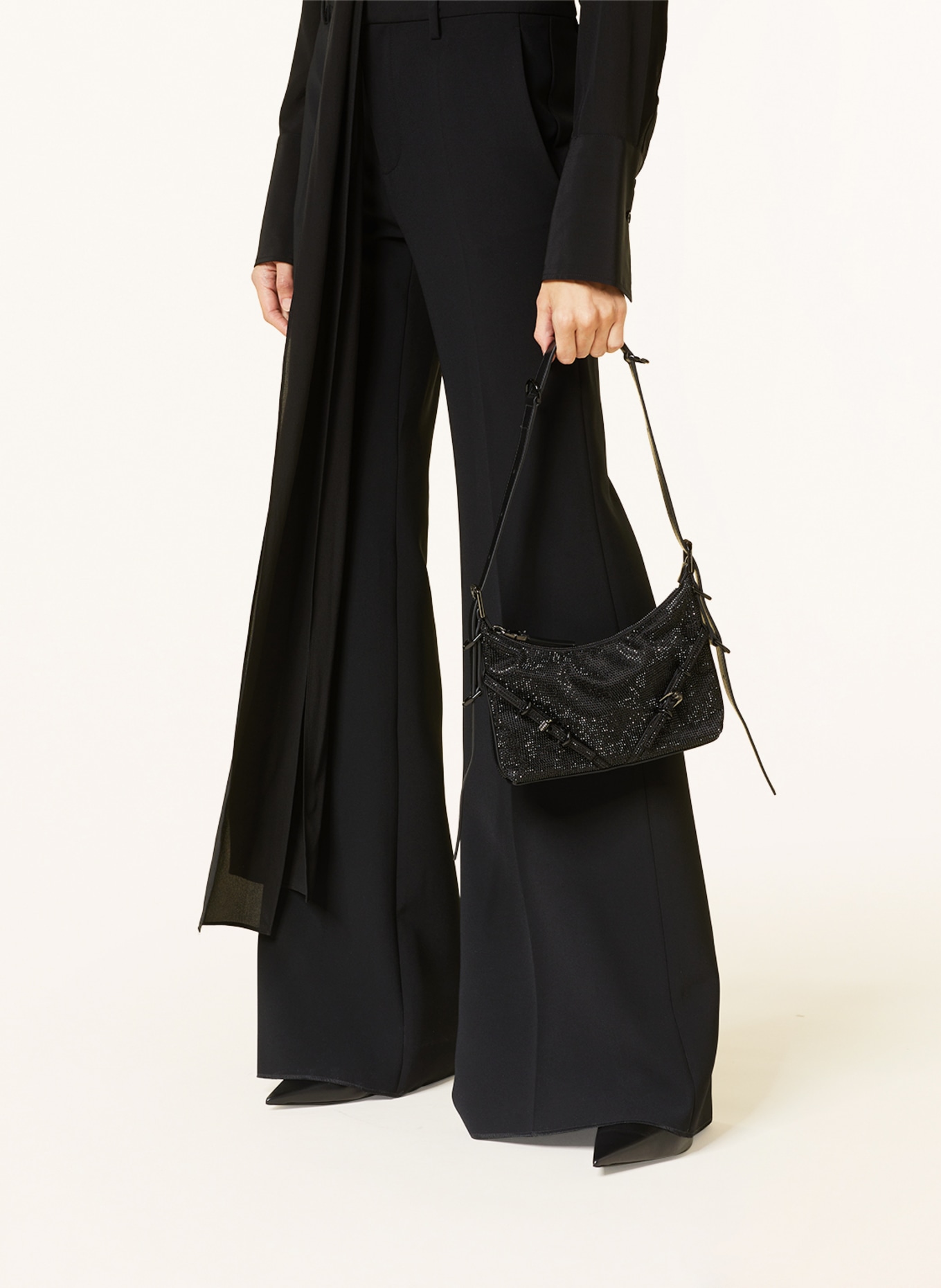 GIVENCHY Shoulder bag VOYOU with decorative gems, Color: BLACK (Image 4)