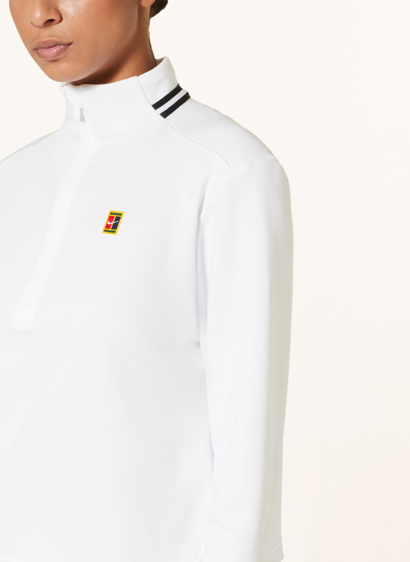 Nike Half-zip sweater in sweatshirt fabric, Color: WHITE (Image 4)