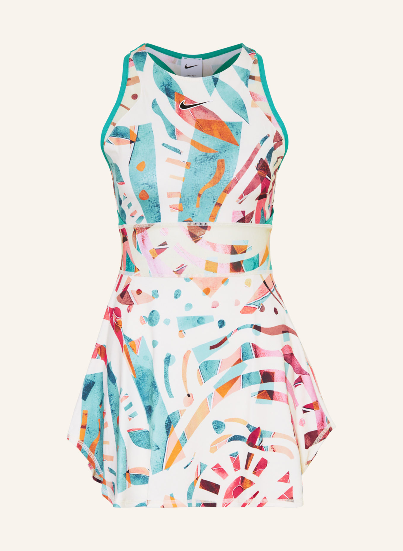 Nike Sukienka tenisowa COURT DRI-FIT SLAM, Kolor: KREMOWY/ NIEBIESKI/ RÓŻOWY (Obrazek 1)