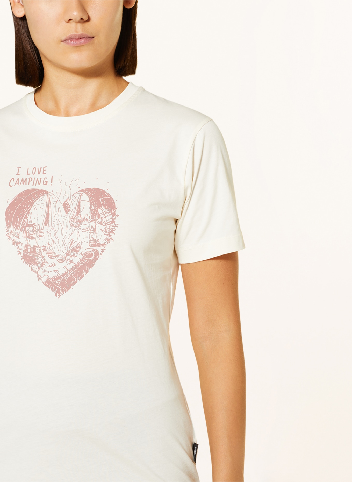 Jack Wolfskin T-Shirt CAMPING LOVE, Farbe: HELLGELB/ ALTROSA (Bild 4)