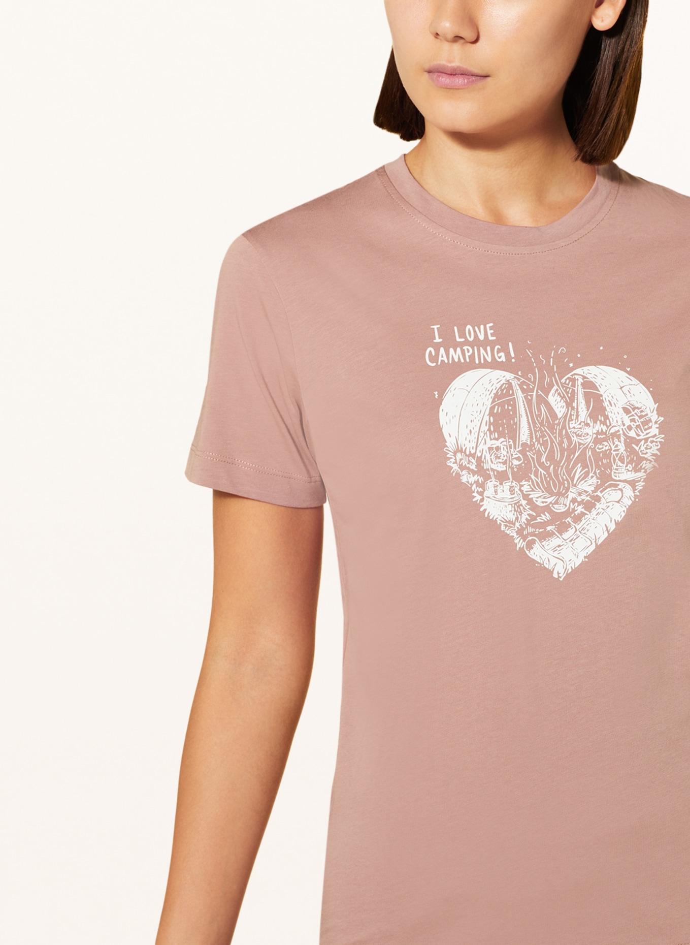 Jack Wolfskin T-shirt CAMPING LOVE, Kolor: BRUDNY RÓŻ/ BIAŁY (Obrazek 4)