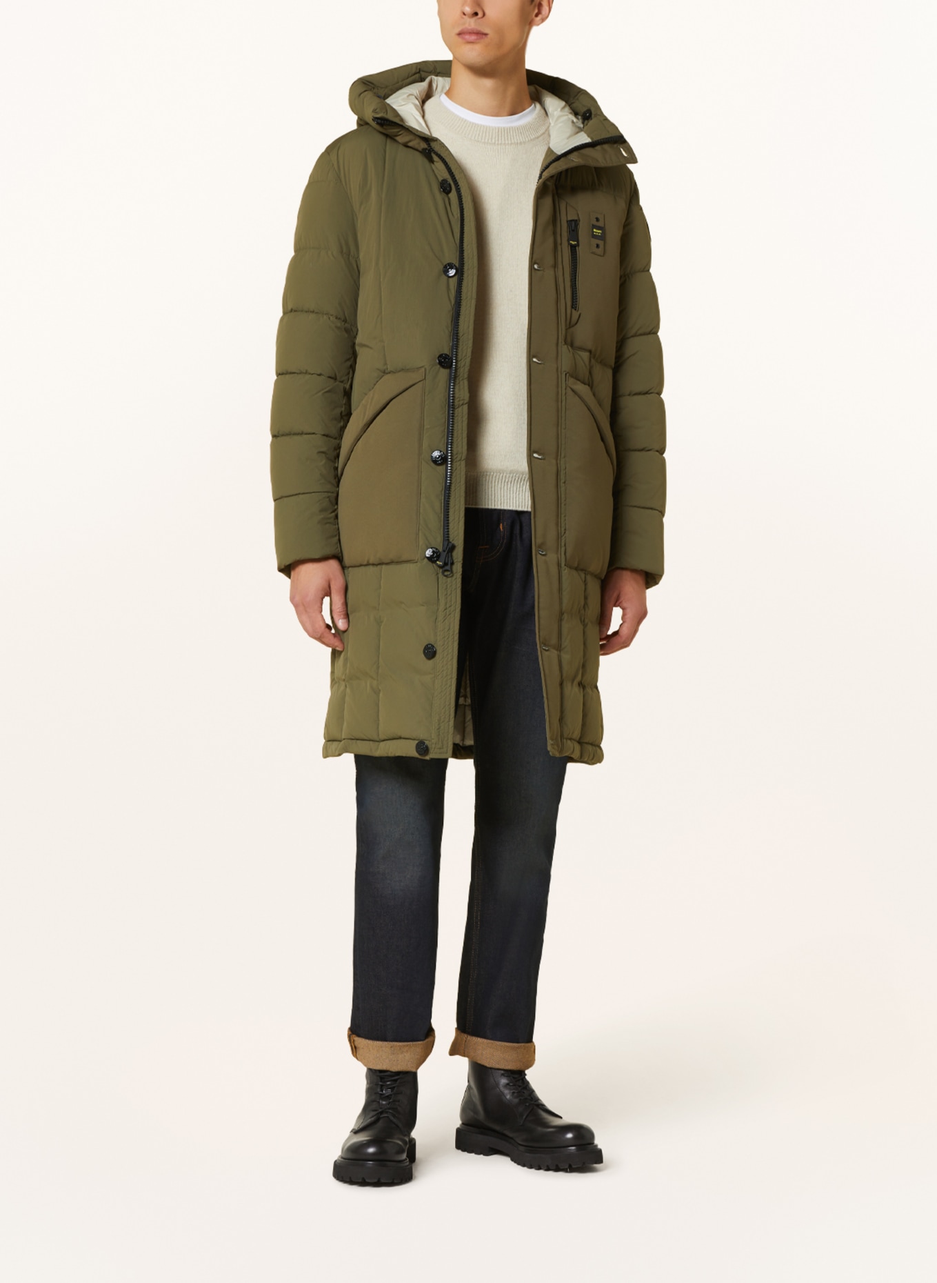 Blauer Quilted coat, Color: OLIVE (Image 2)
