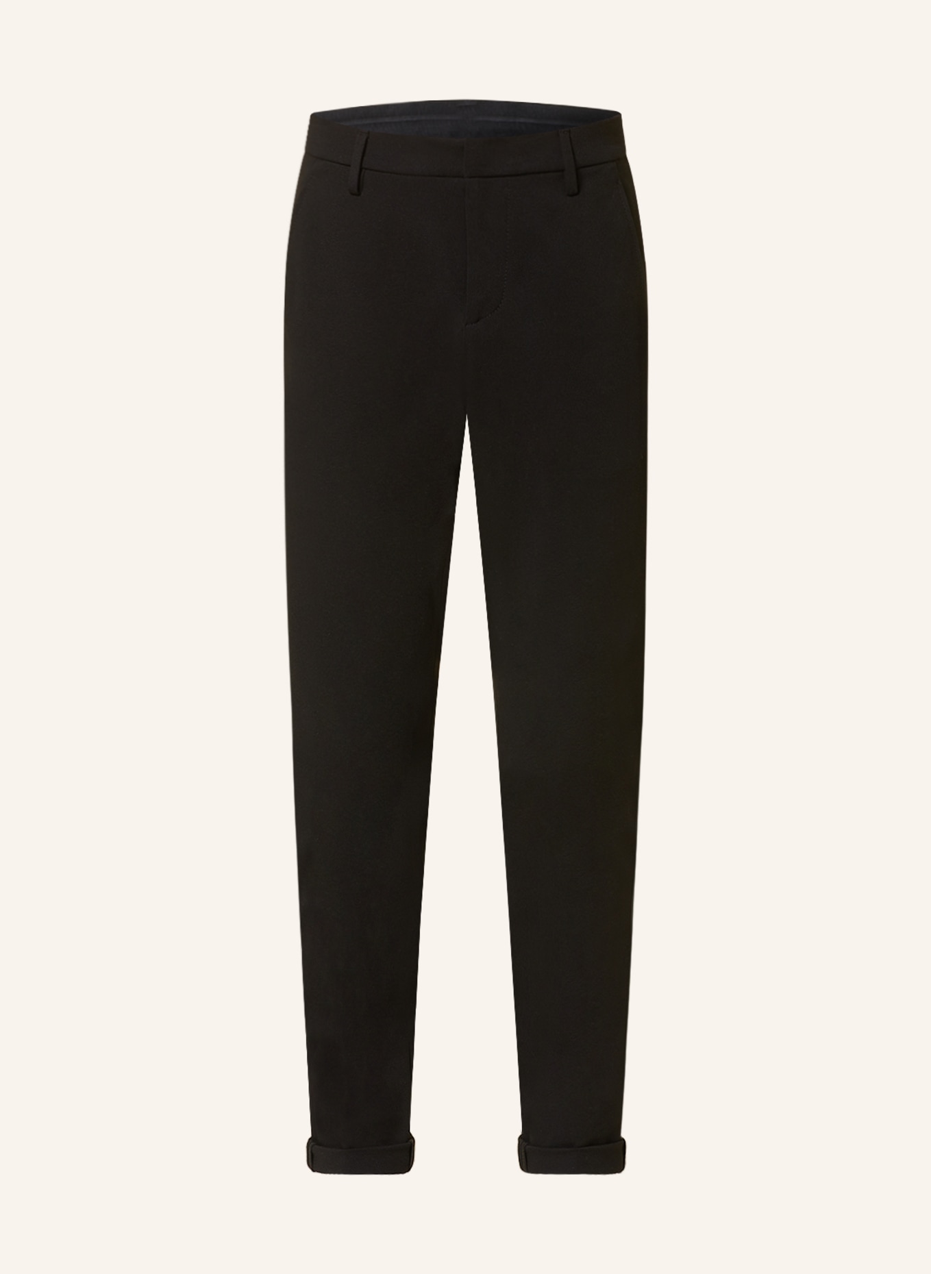 Dondup Jersey trousers GAUBERT slim fit, Color: BLACK (Image 1)