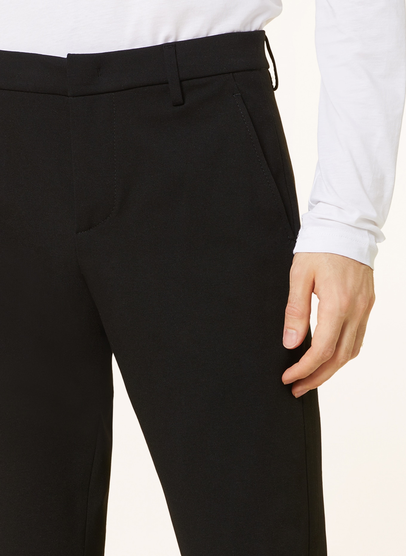 Dondup Jersey trousers GAUBERT slim fit, Color: BLACK (Image 5)