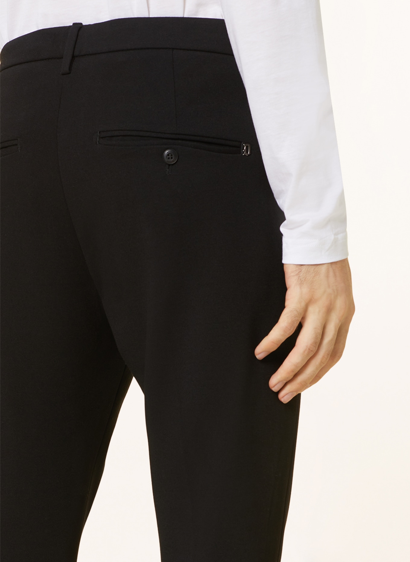 Dondup Jersey trousers GAUBERT slim fit, Color: BLACK (Image 6)
