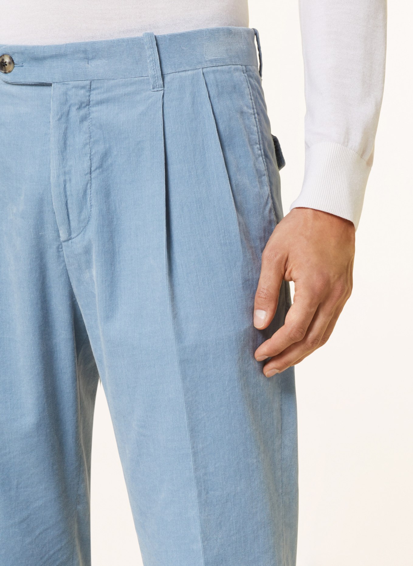 windsor. Corduroy trousers SAPO shaped fit, Color: LIGHT BLUE (Image 6)