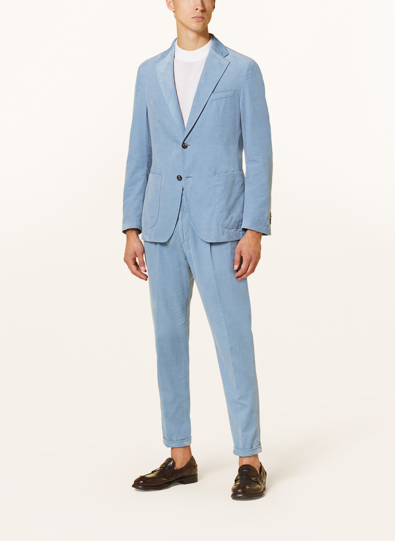windsor. Suit jacket GIRO shaped fit in corduroy, Color: LIGHT BLUE (Image 2)