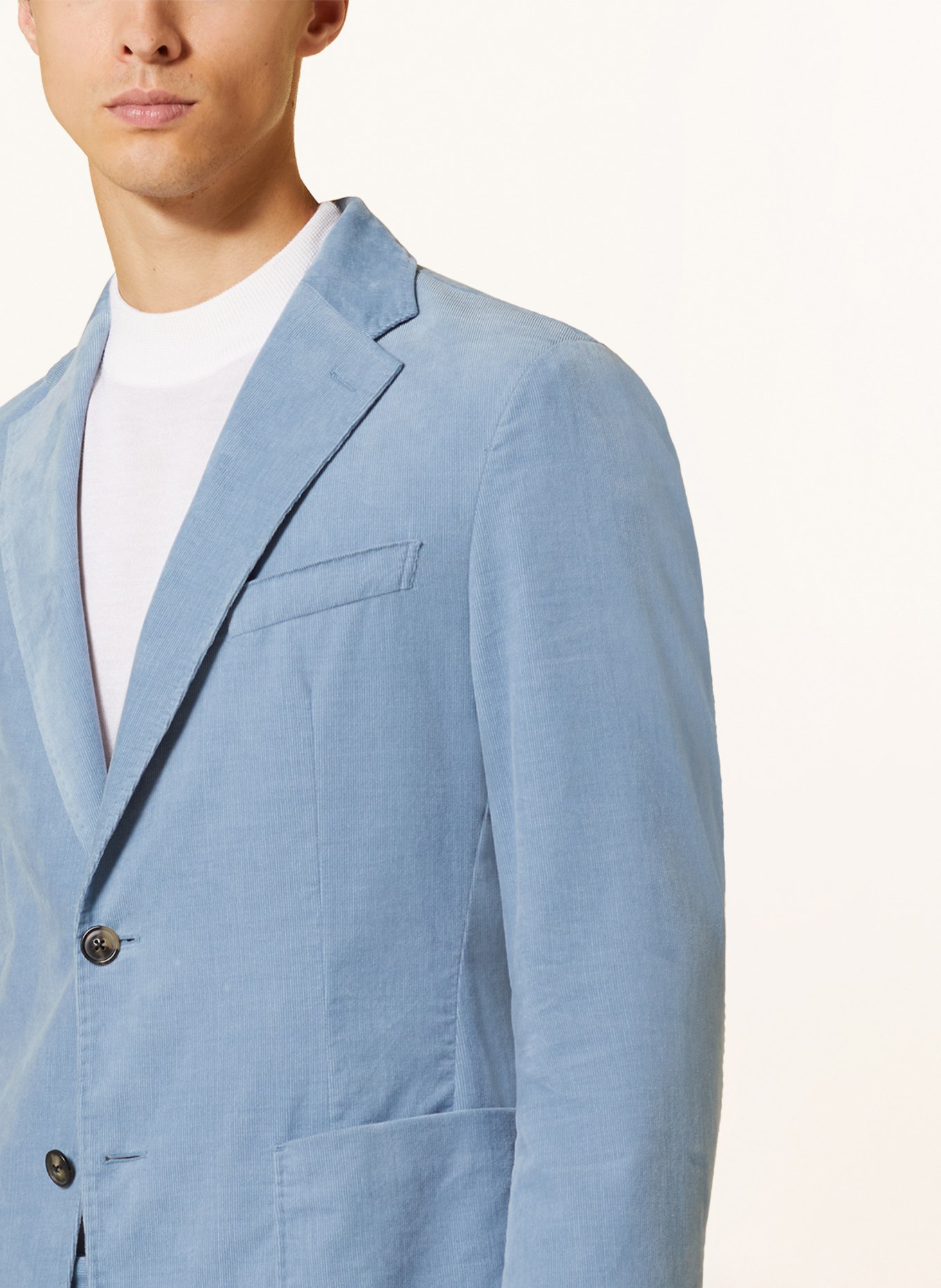 windsor. Suit jacket GIRO shaped fit in corduroy, Color: LIGHT BLUE (Image 5)