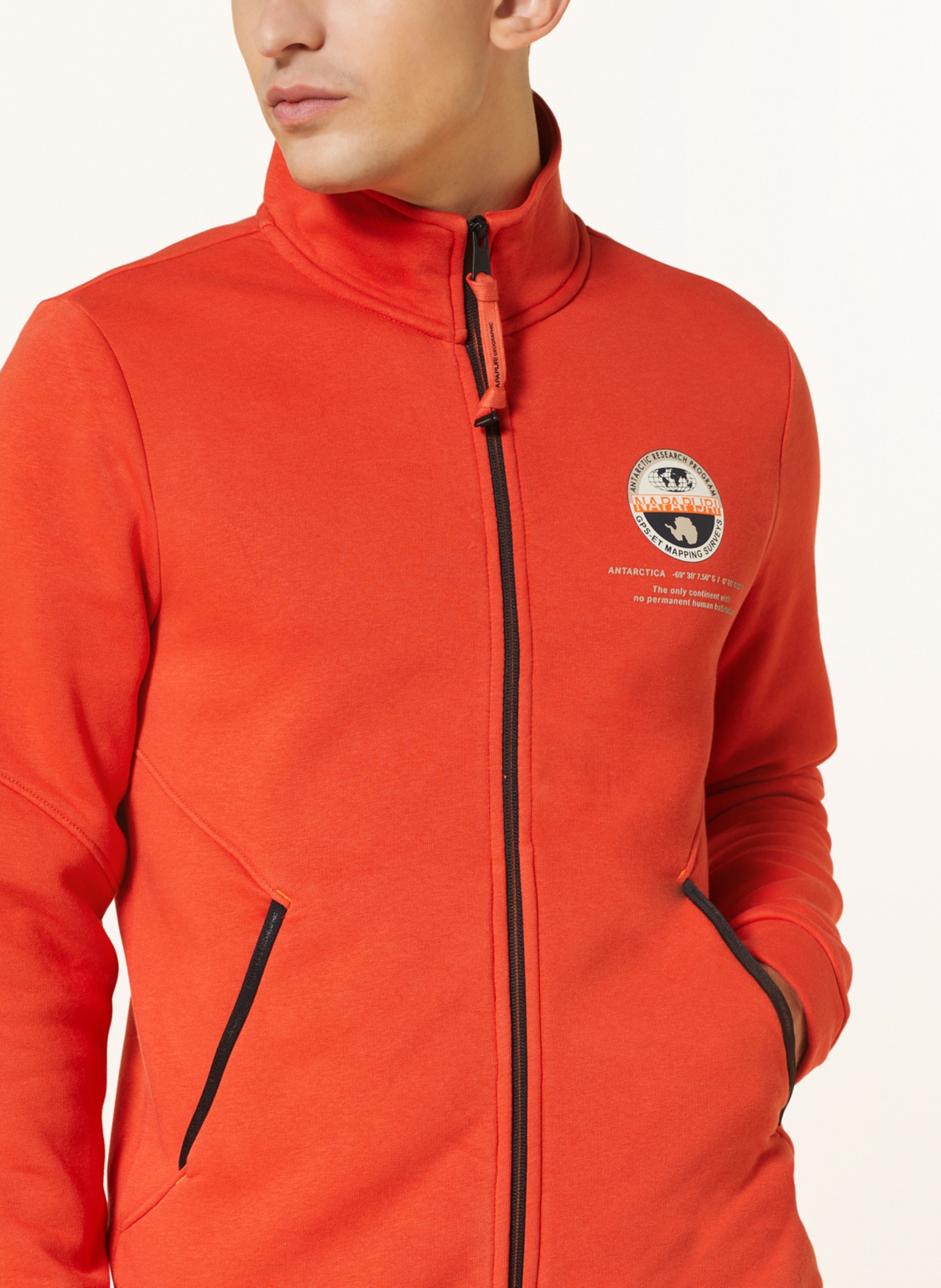 NAPAPIJRI Sweat jacket ARGUS, Color: ORANGE (Image 4)