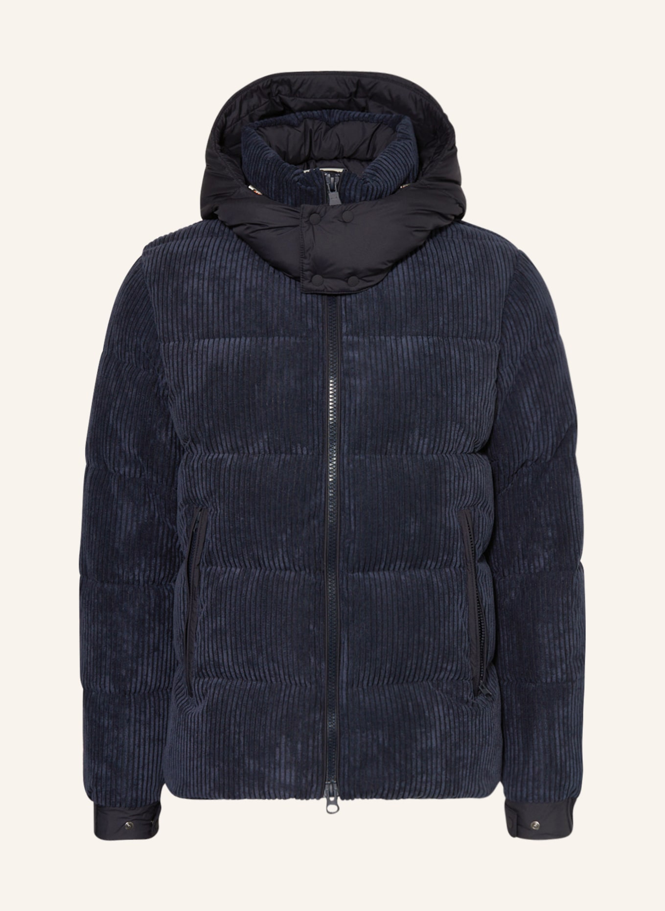 SAVE THE DUCK Quilted jacket ALBUS made from corduroy, Color: DARK BLUE (Image 1)