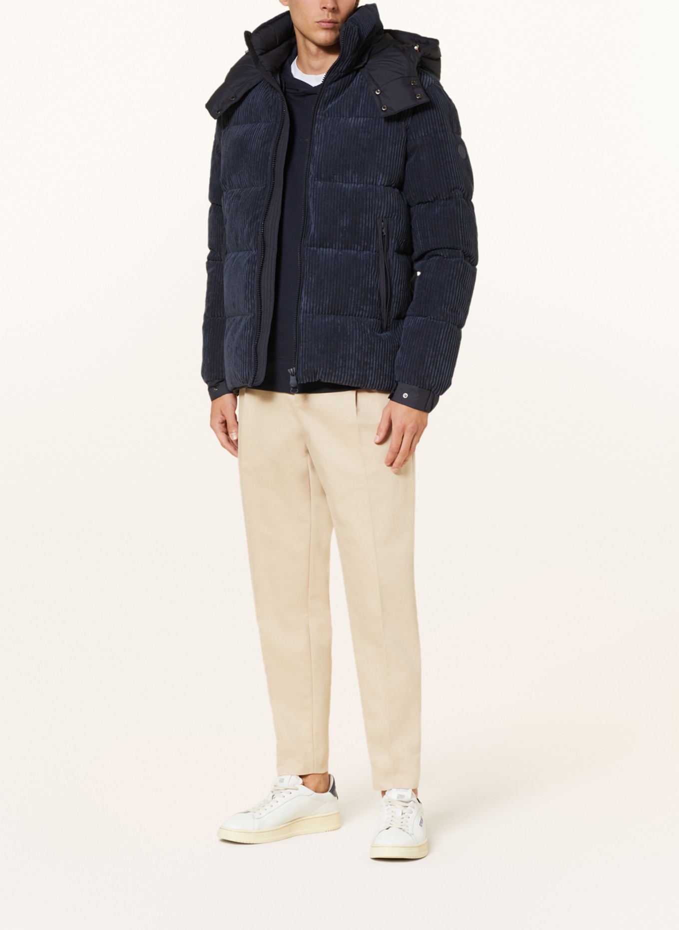 SAVE THE DUCK Quilted jacket ALBUS made from corduroy, Color: DARK BLUE (Image 2)