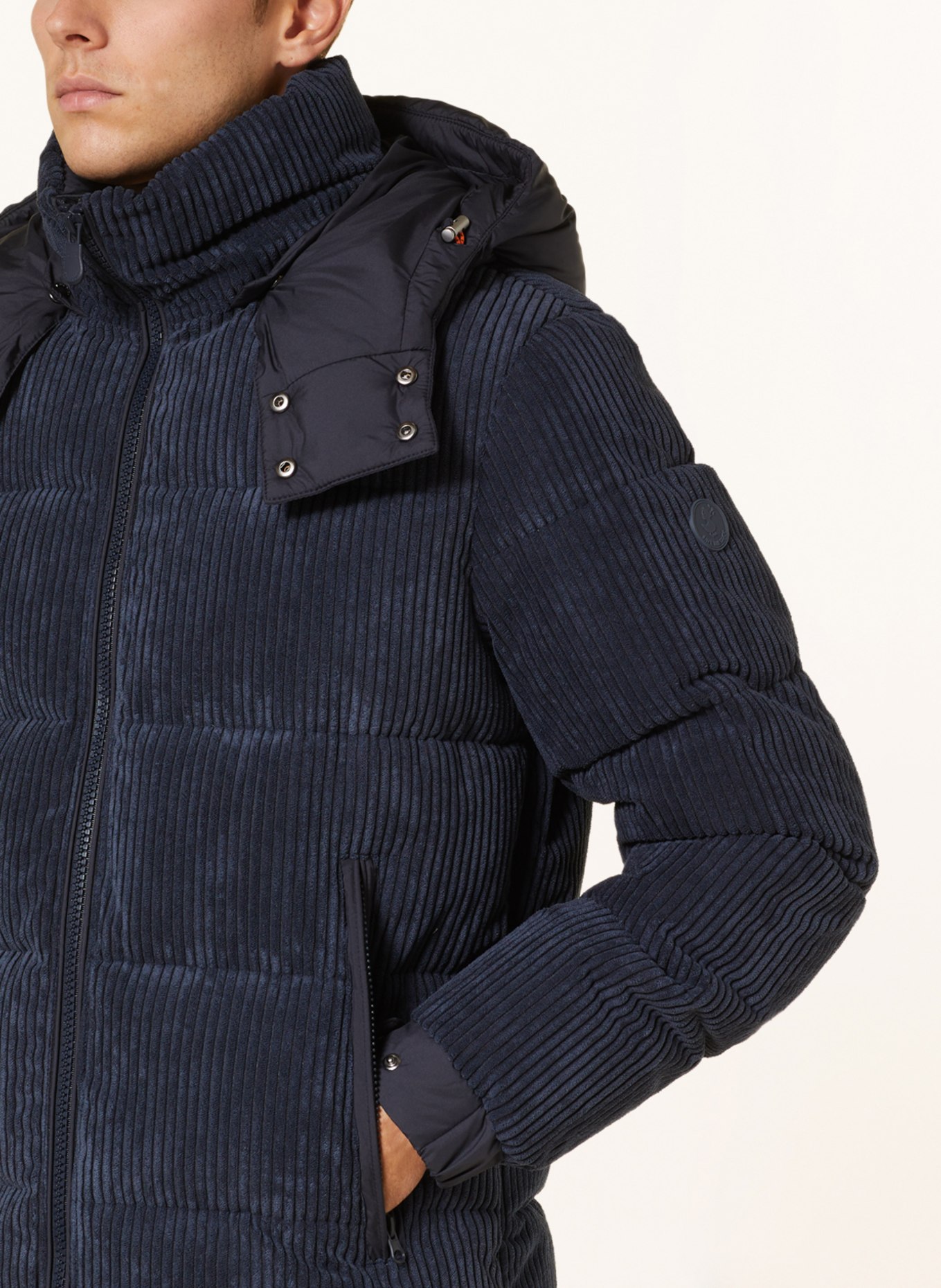 SAVE THE DUCK Quilted jacket ALBUS made from corduroy, Color: DARK BLUE (Image 5)