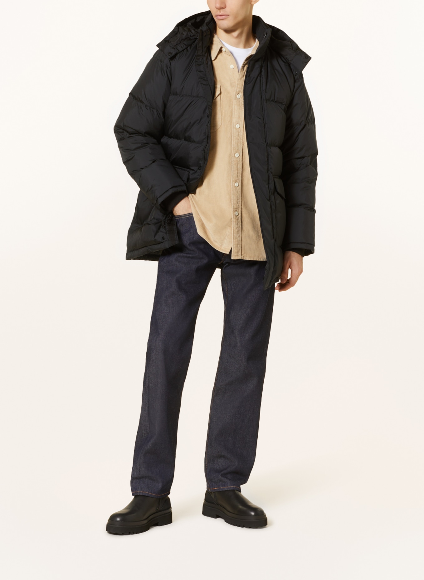 Levi's® Péřový kabát LAUREL s odnímatelnou kapucí, Barva: ČERNÁ (Obrázek 2)