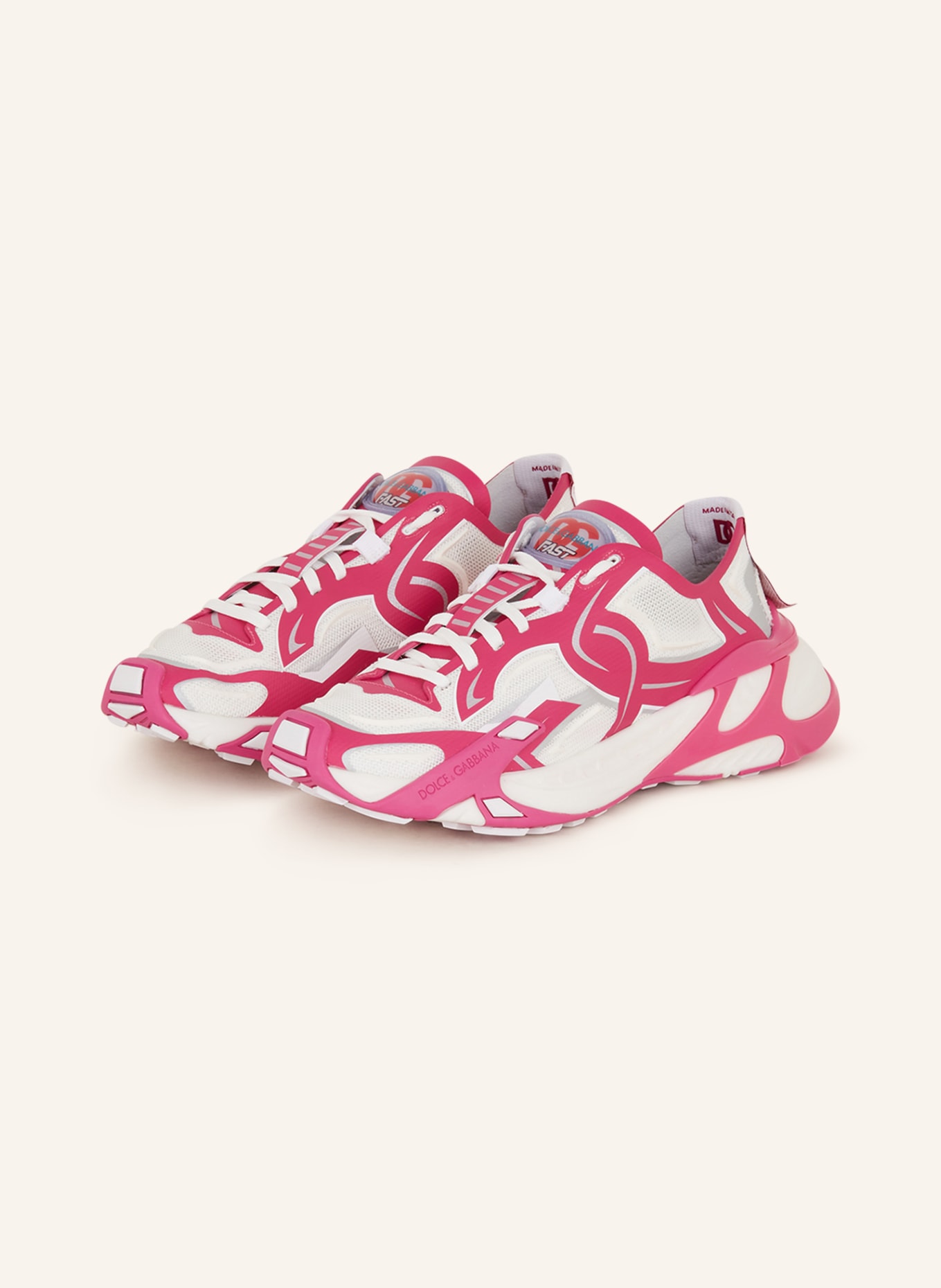 DOLCE & GABBANA Sneakers, Color: WHITE/ PINK (Image 1)