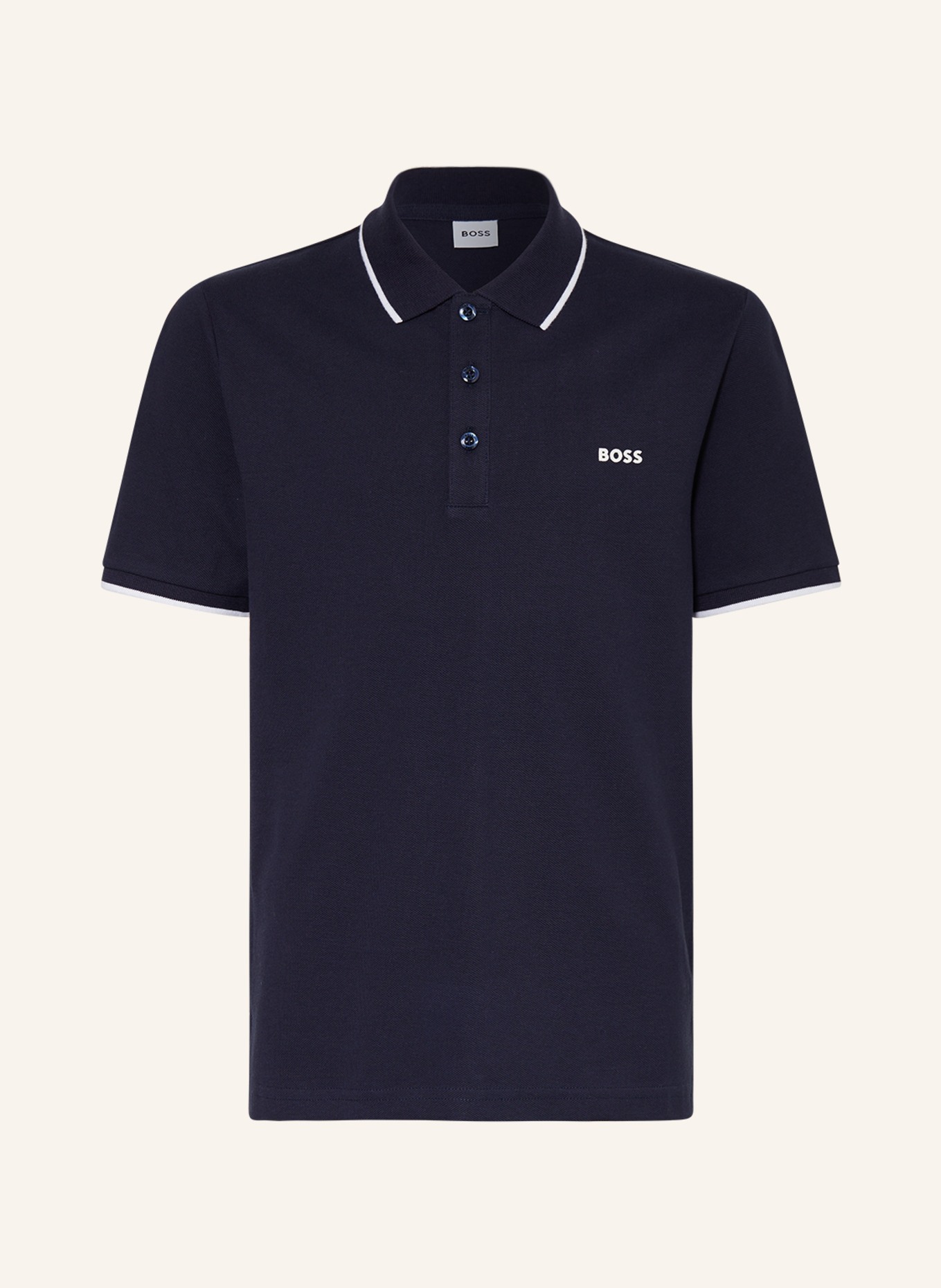 BOSS Piqué-Poloshirt, Farbe: DUNKELBLAU (Bild 1)