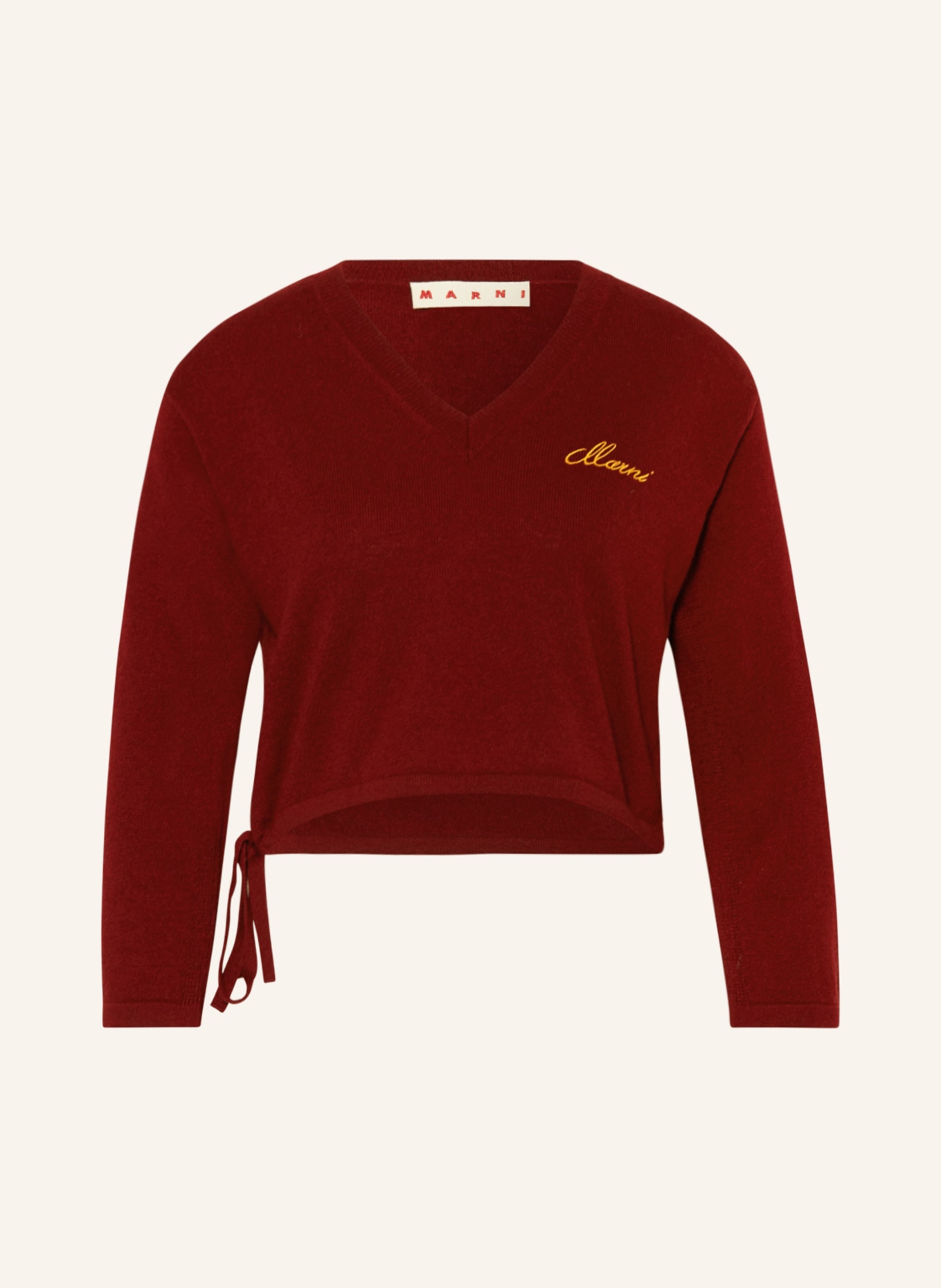 MARNI Cashmere-Pullover, Farbe: DUNKELROT (Bild 1)
