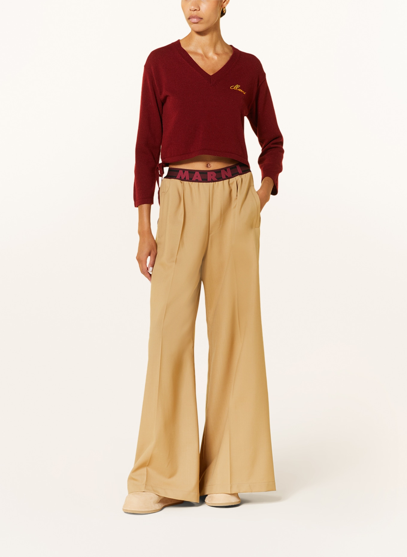 MARNI Cashmere-Pullover, Farbe: DUNKELROT (Bild 2)