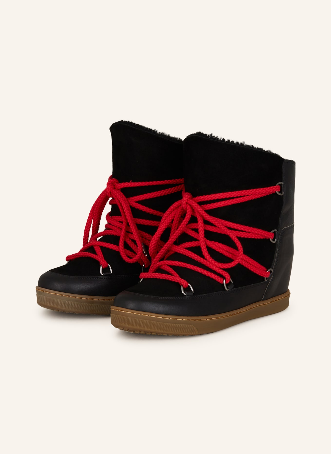 ISABEL MARANT Boots, Color: BLACK/ RED (Image 1)