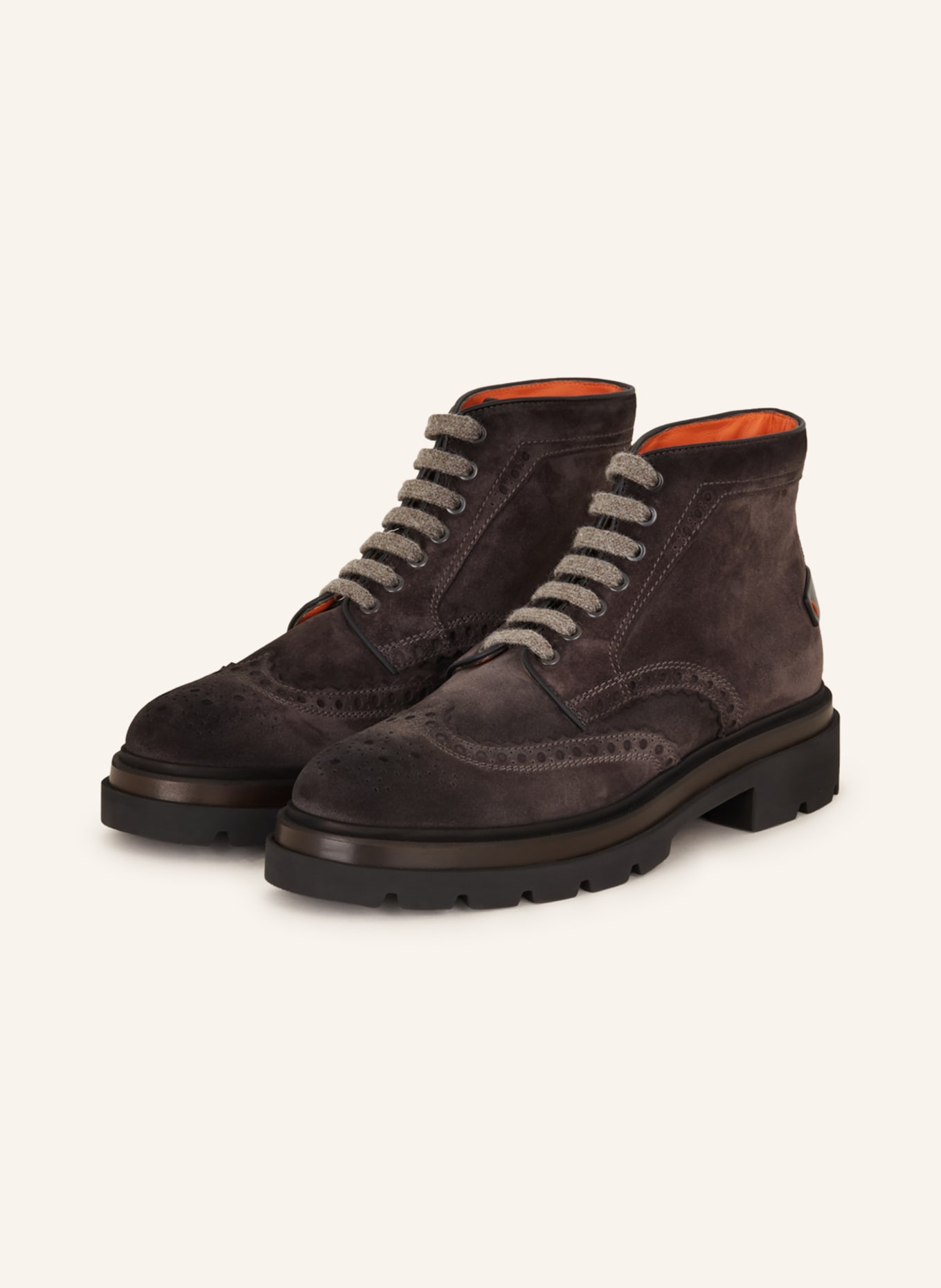 Santoni Lace-up boots, Color: GRAY (Image 1)