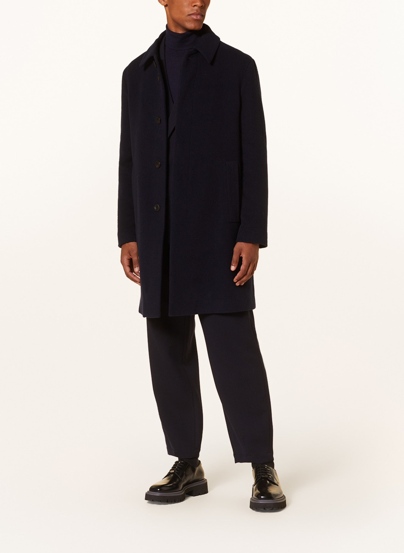 GIORGIO ARMANI Wool coat, Color: DARK BLUE (Image 2)
