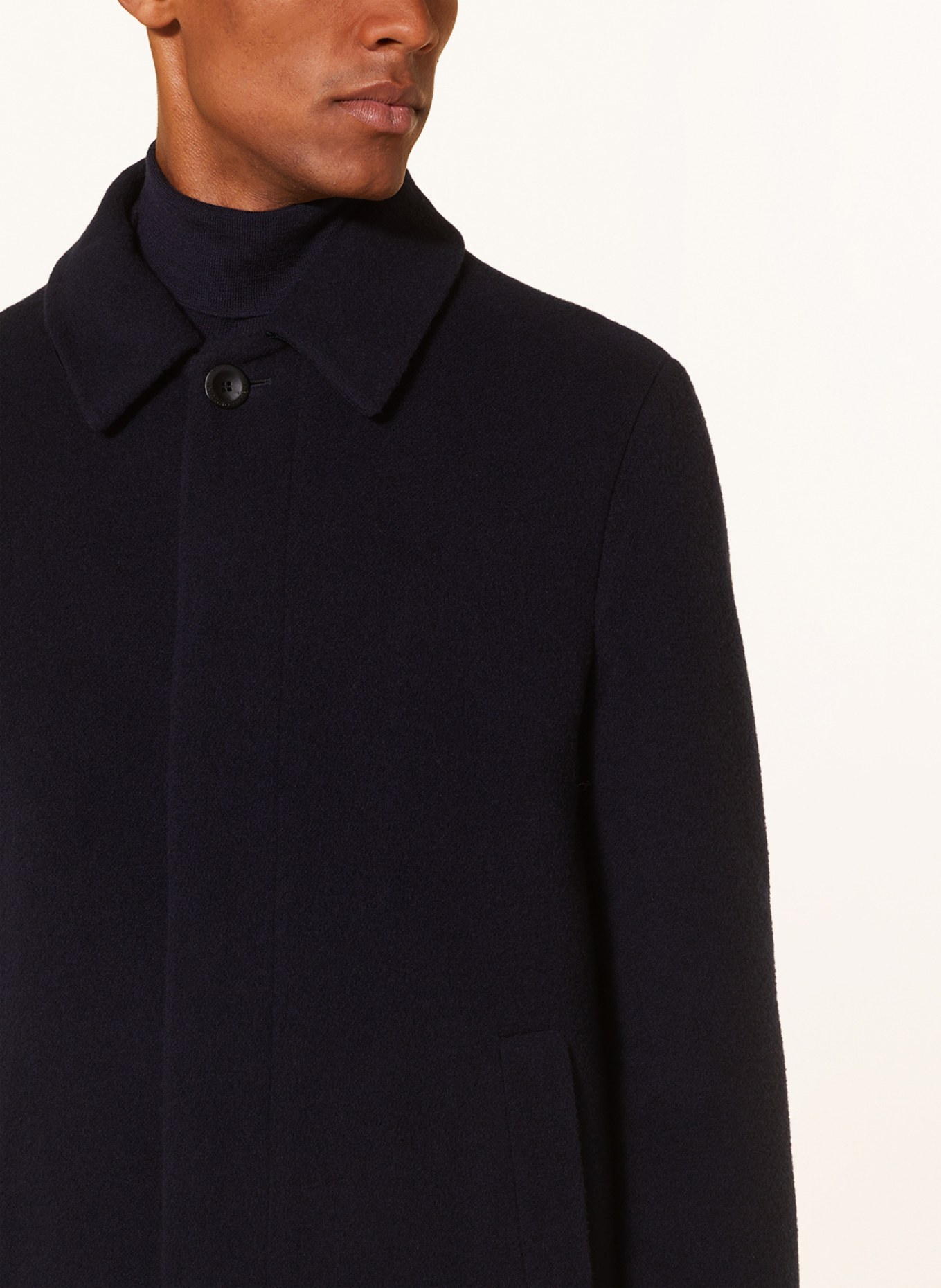 GIORGIO ARMANI Wool coat, Color: DARK BLUE (Image 4)