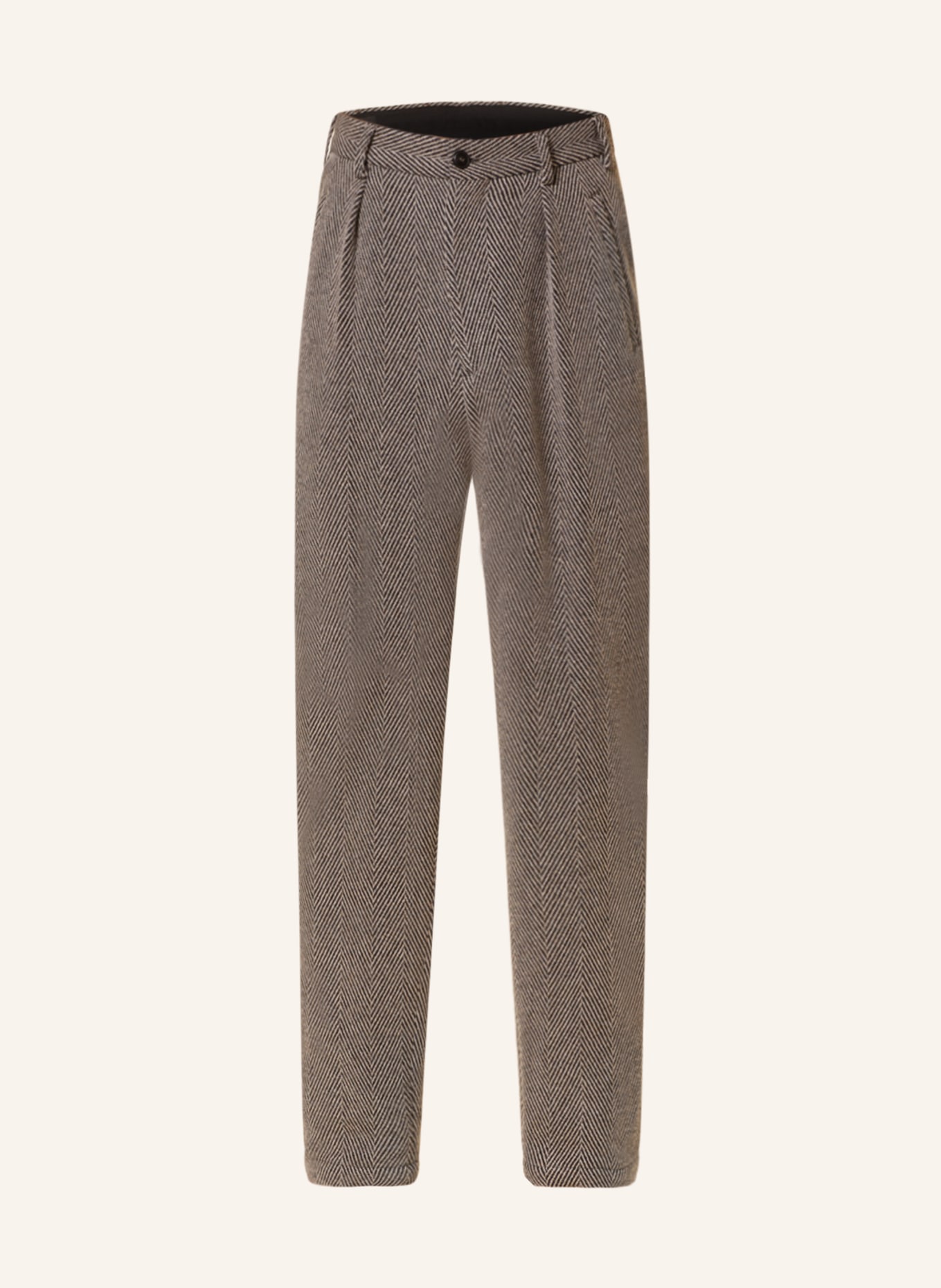 GIORGIO ARMANI Trousers slim fit, Color: DARK GRAY/ BEIGE (Image 1)