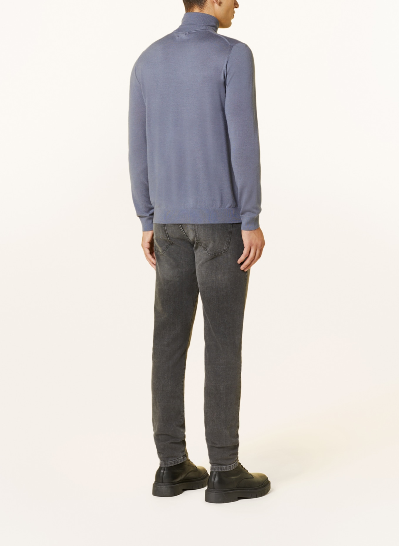 PAUL Turtleneck sweater in merino wool, Color: GRAY (Image 3)