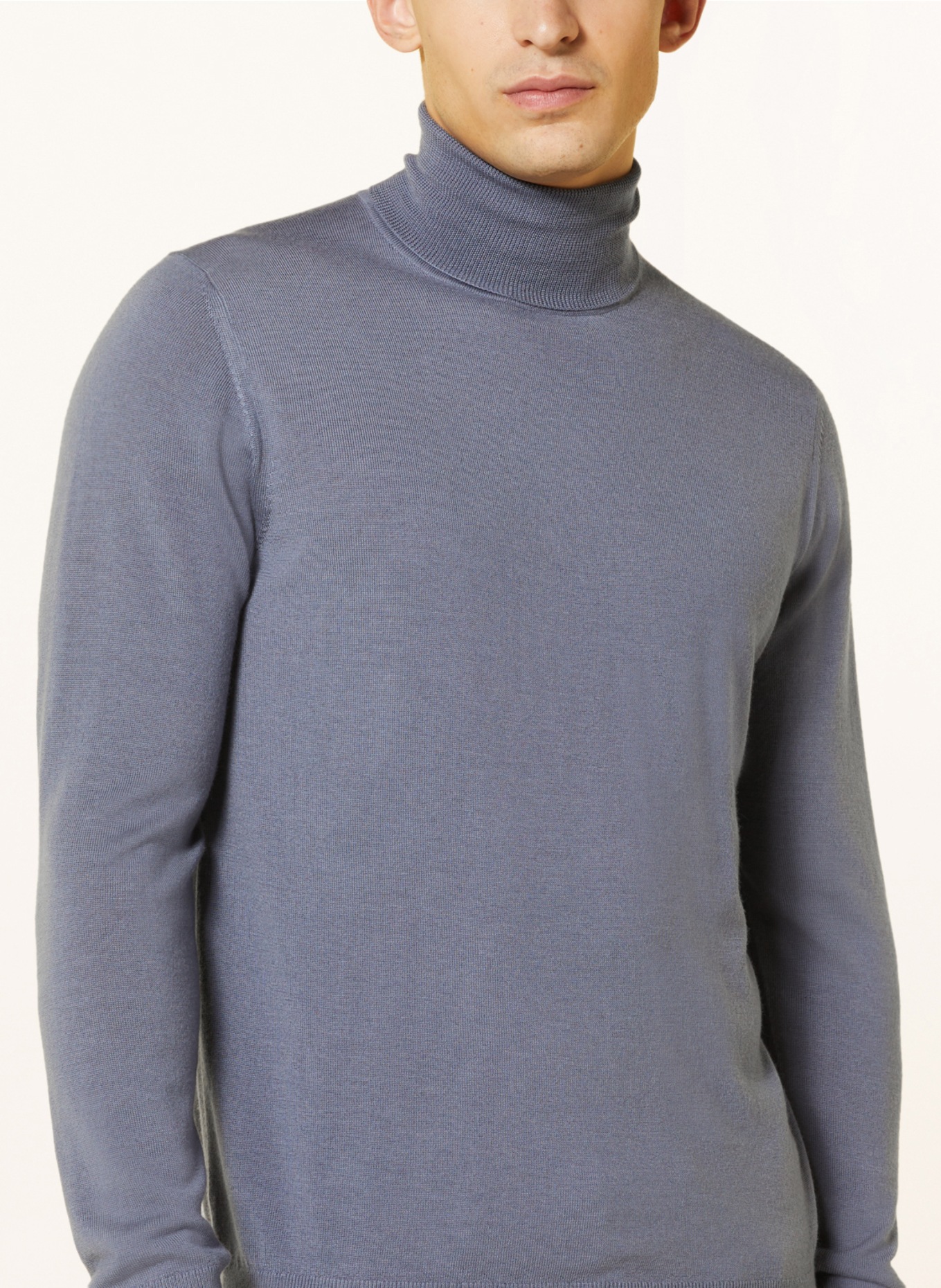 PAUL Turtleneck sweater in merino wool, Color: GRAY (Image 4)