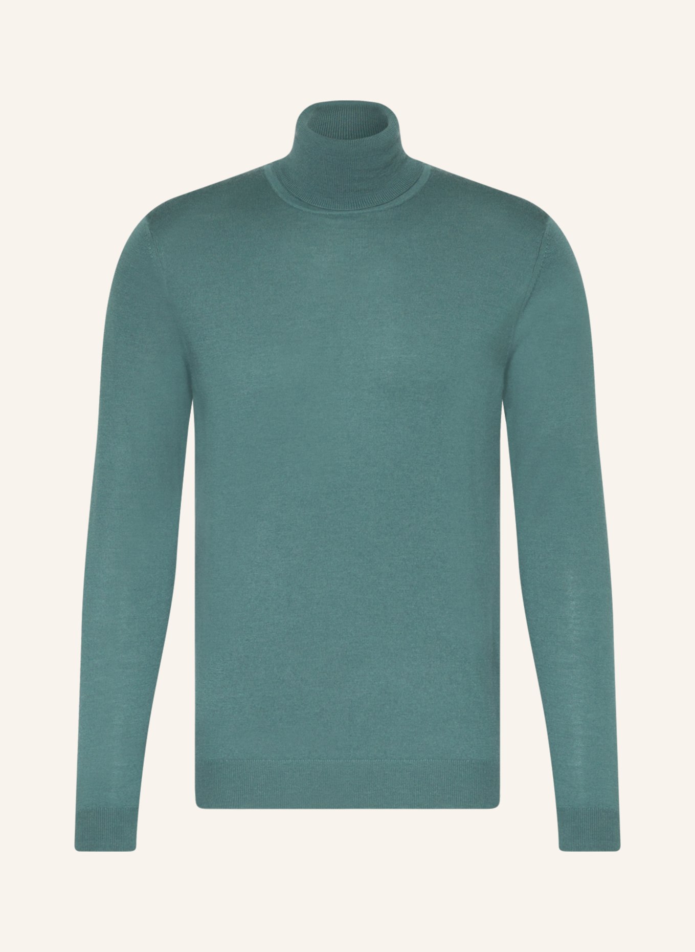 PAUL Turtleneck sweater in merino wool, Color: GREEN (Image 1)
