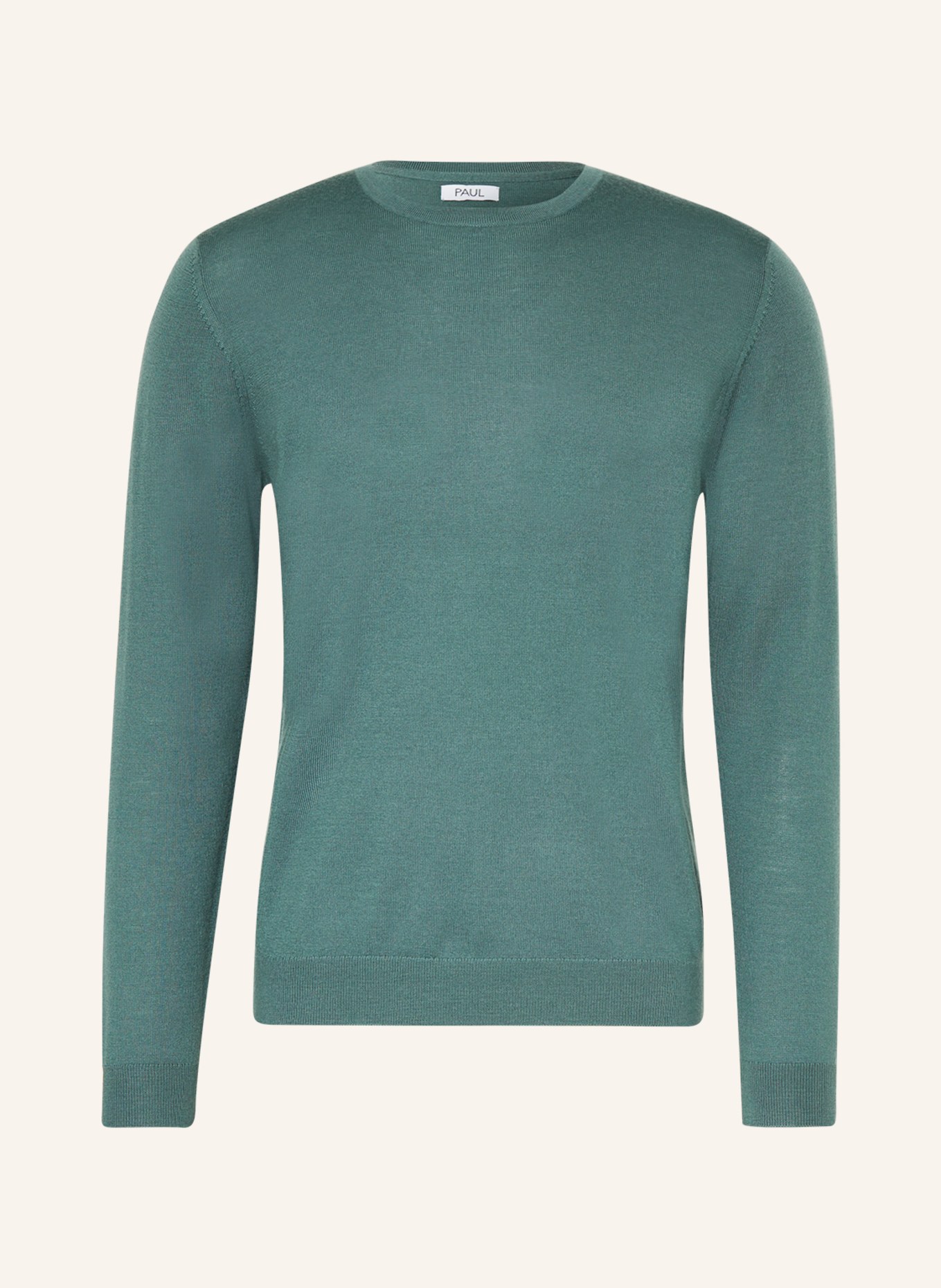 PAUL Sweater made of merino wool, Color: GREEN (Image 1)