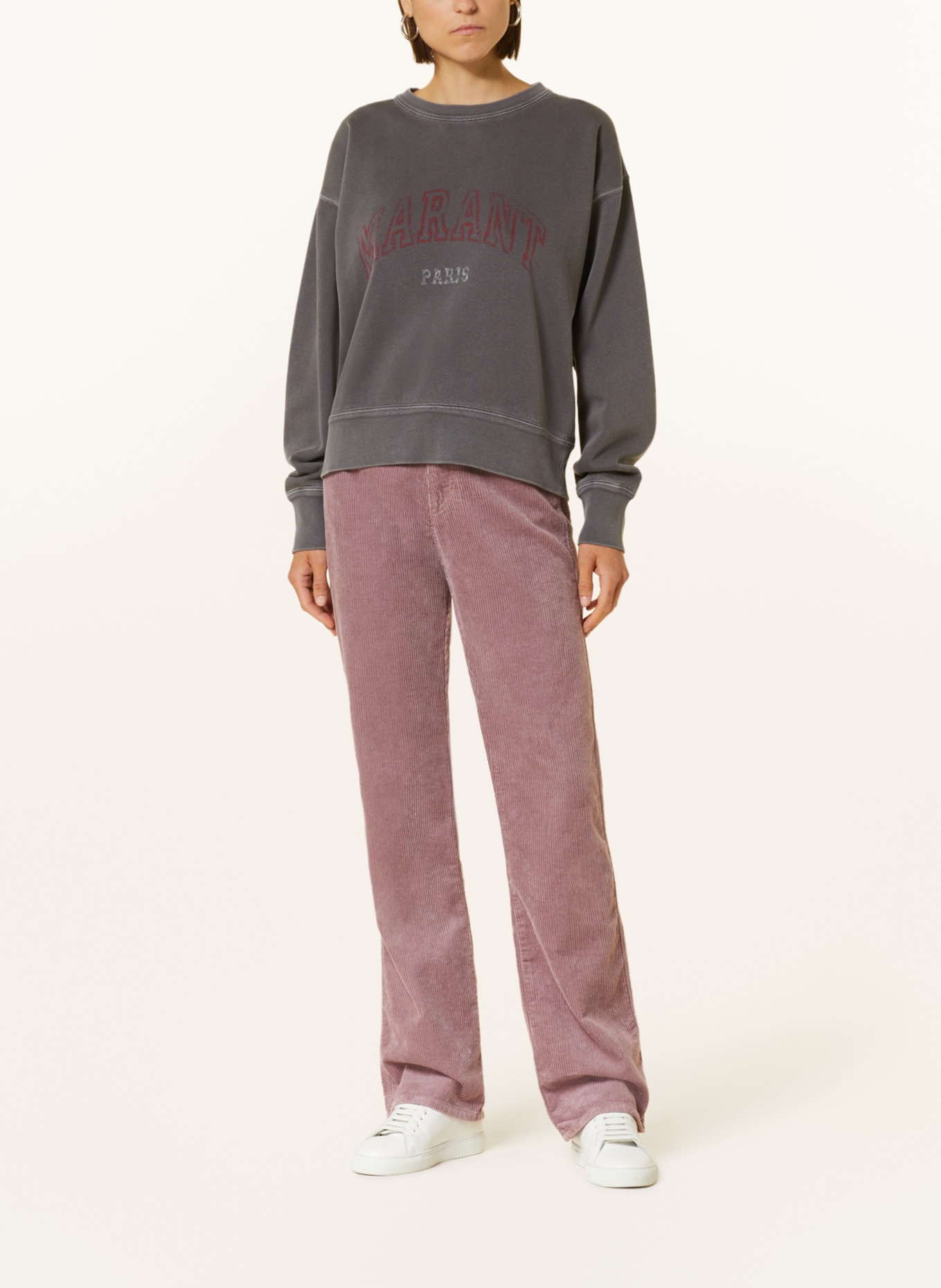 MARANT ÉTOILE Corduroy trousers RWAN, Color: DUSKY PINK (Image 2)