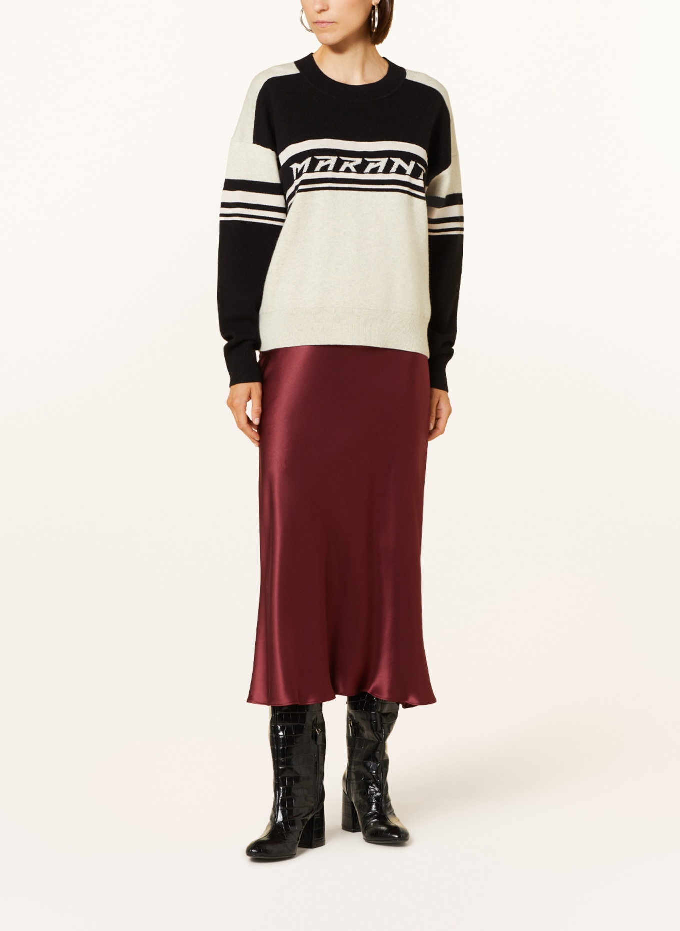 MARANT ÉTOILE Sweater CALLIE, Color: BLACK/ ECRU (Image 2)