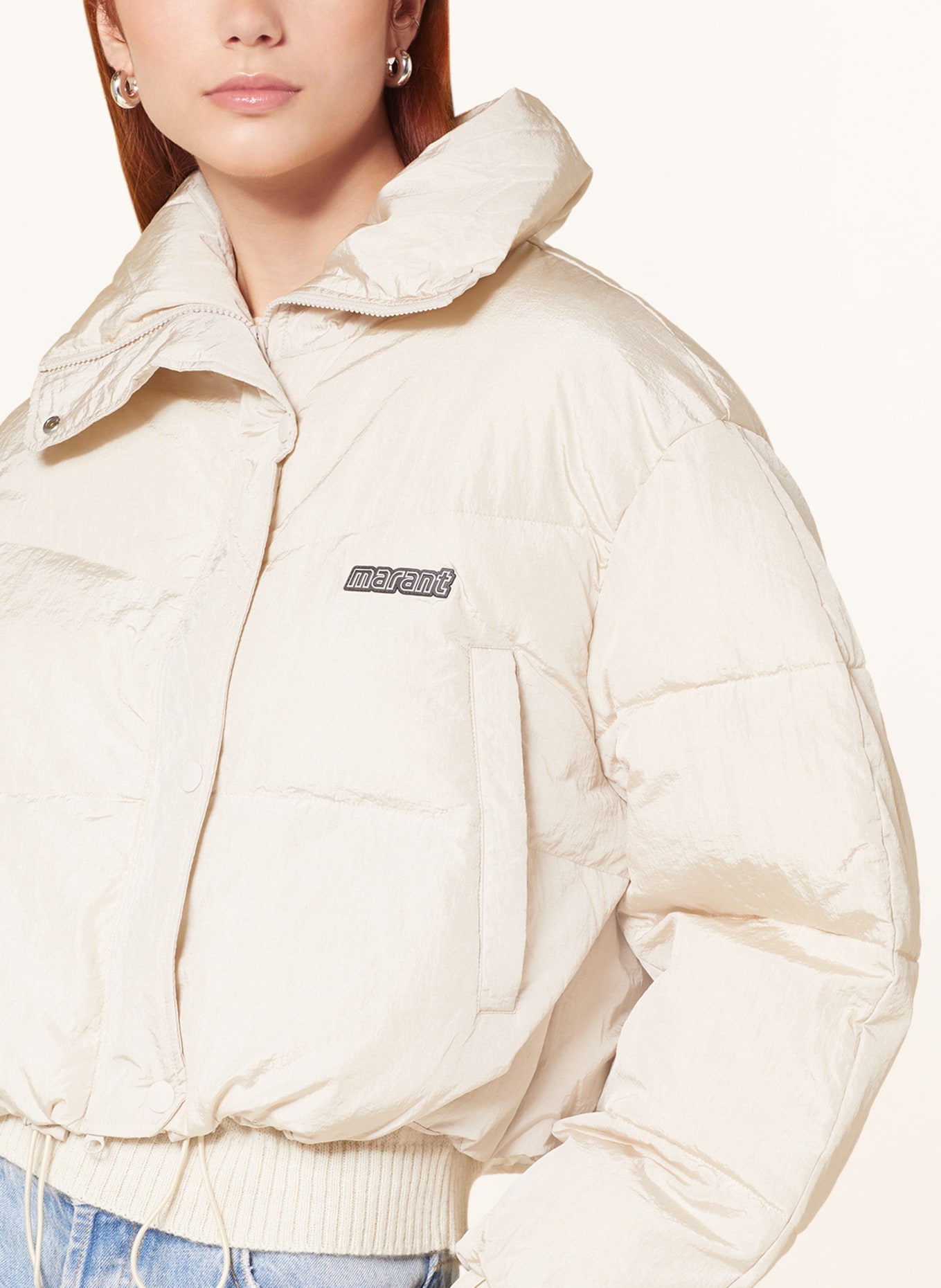 MARANT ÉTOILE Quilted jacket TELIA, Color: ECRU (Image 4)