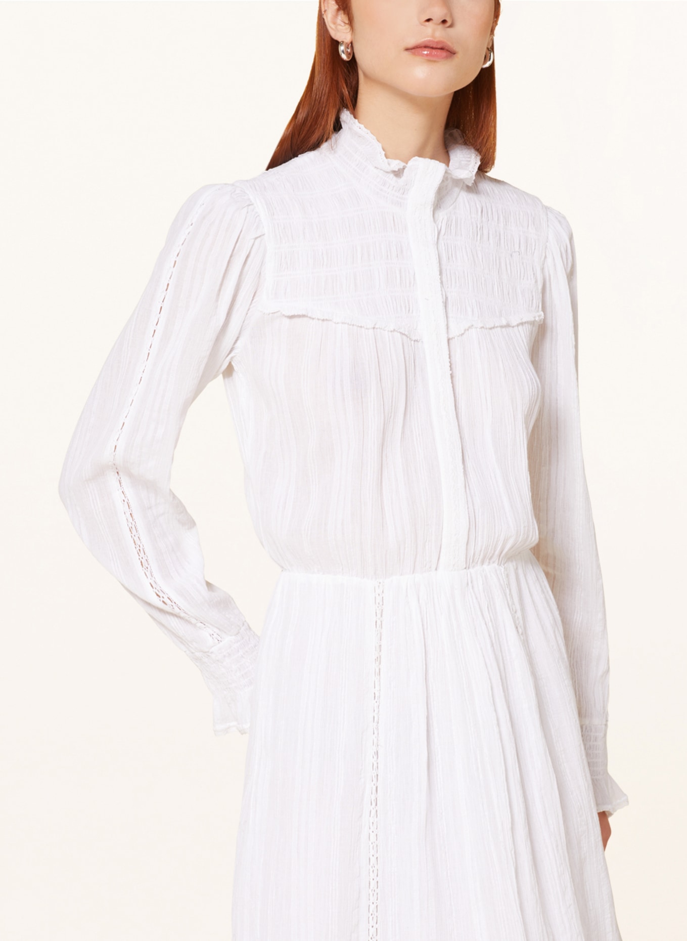 MARANT ÉTOILE Dress IMANY with ruffles, Color: WHITE (Image 4)