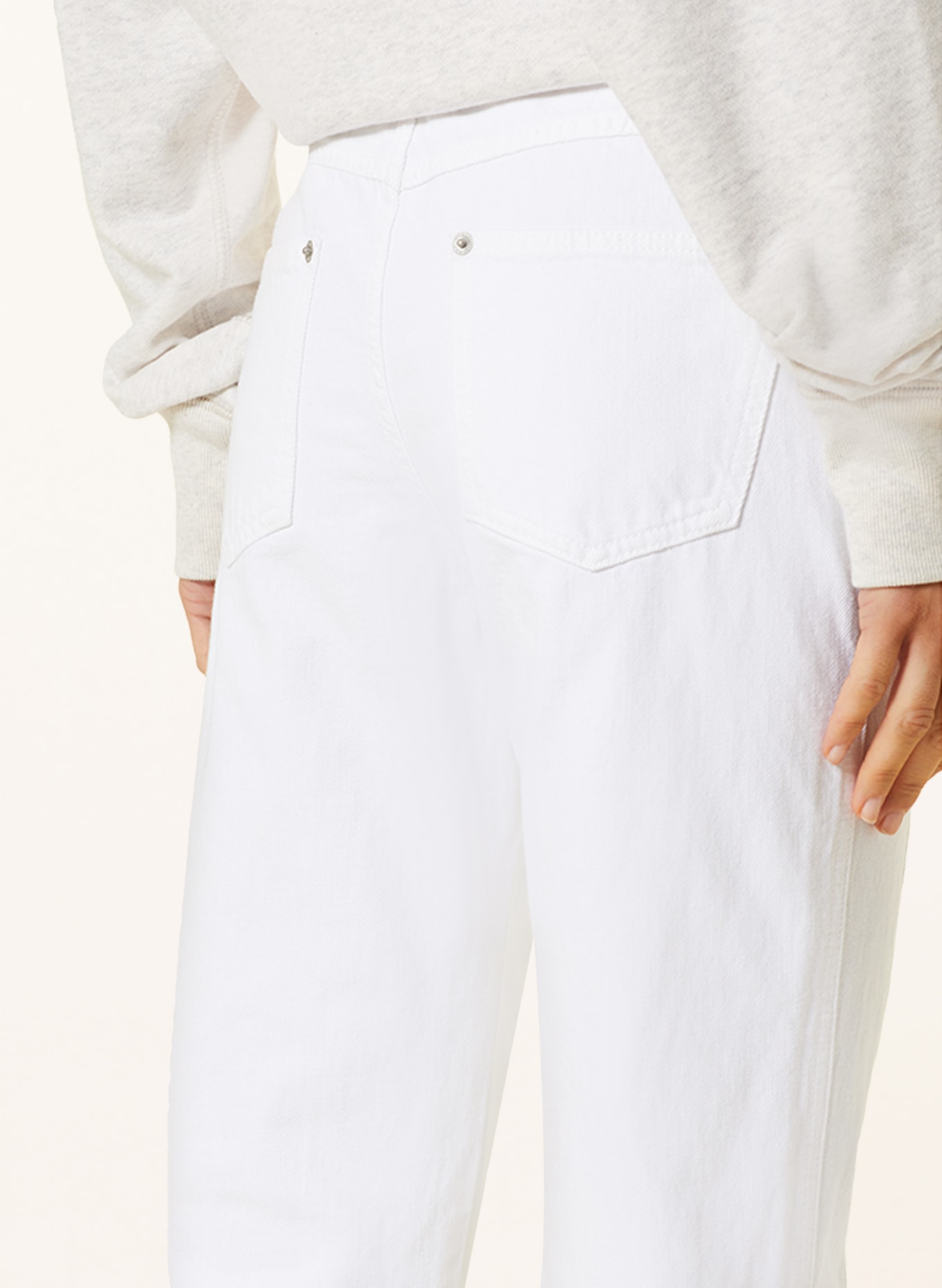 MARANT ÉTOILE Straight jeans VONNY, Color: 20WH white (Image 5)