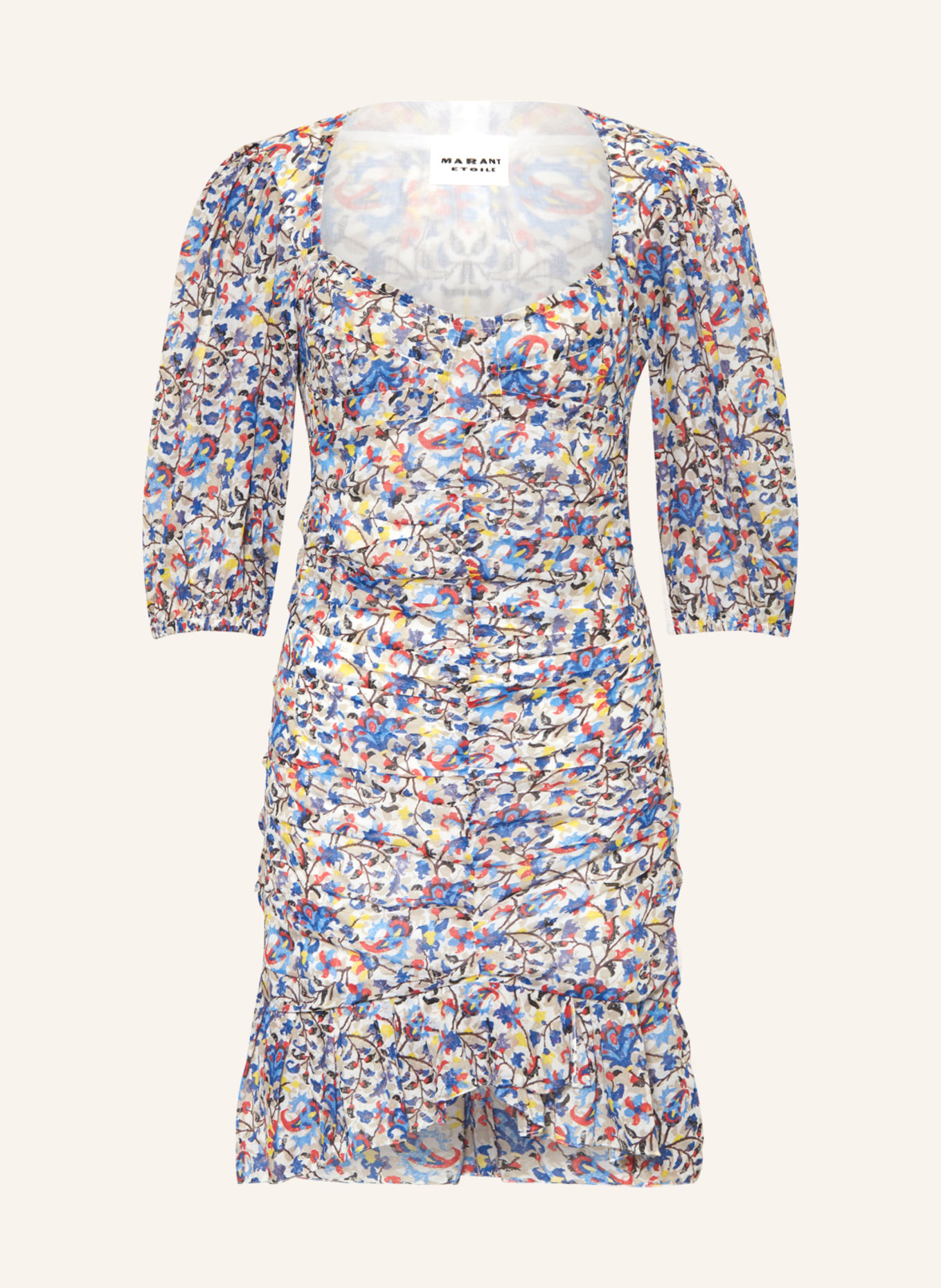 MARANT ÉTOILE Kleid LUNESA, Farbe: BLAU/ GELB/ BRAUN (Bild 1)