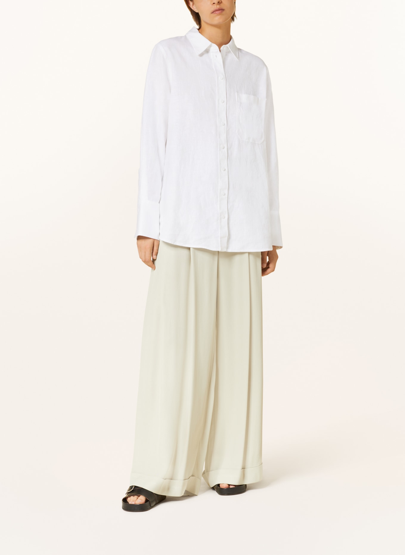 COS Shirt blouse made of linen, Color: WHITE (Image 2)