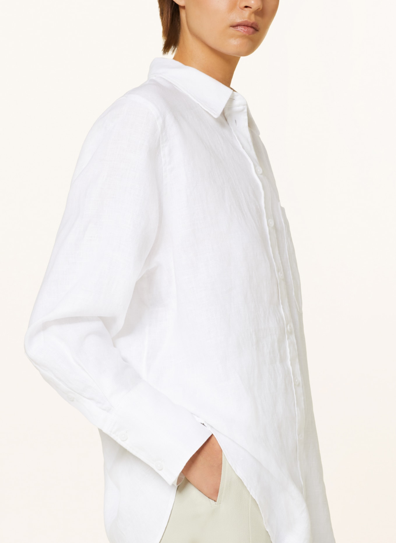 COS Shirt blouse made of linen, Color: WHITE (Image 4)